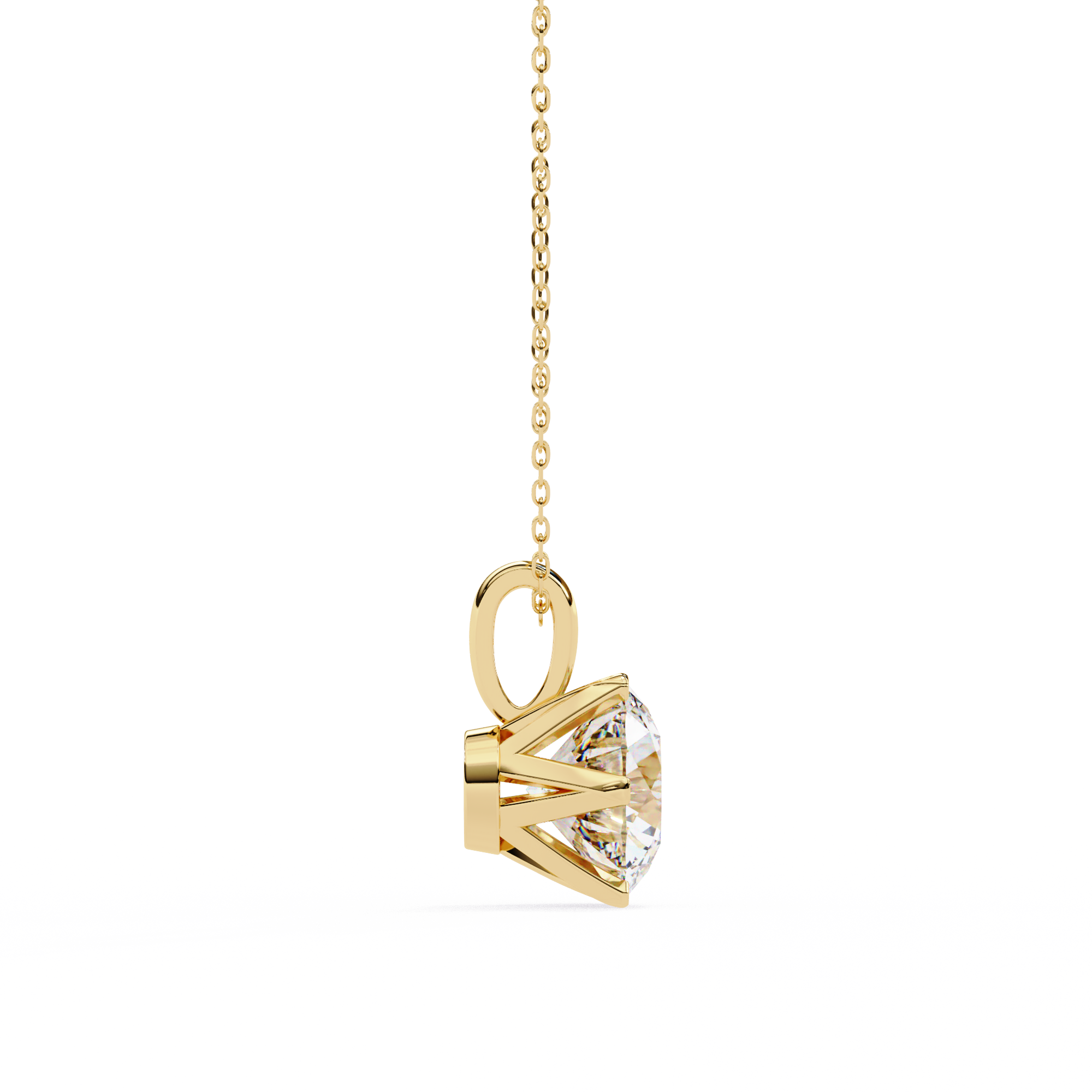 2.20 Carat Round Shape Lab Diamond Pendant Necklace – F Color VS1 Clarity
