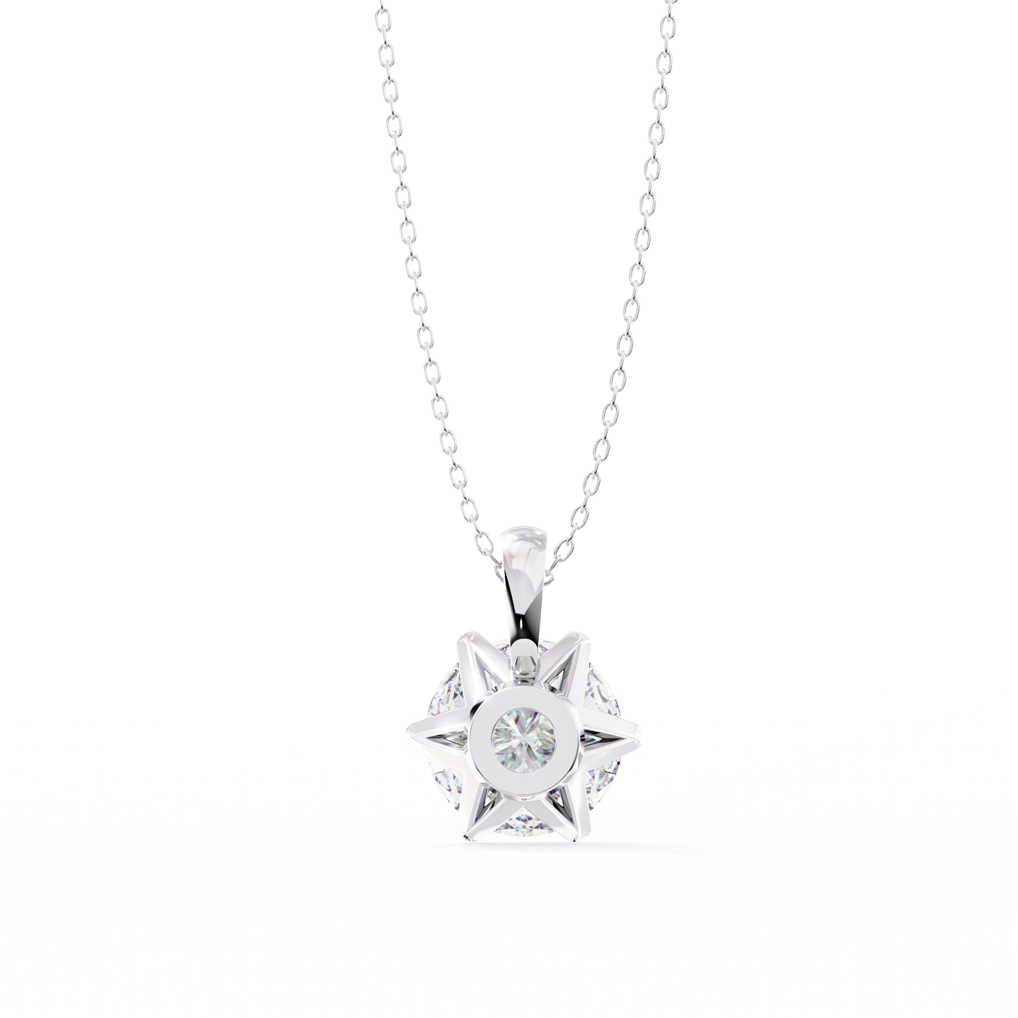 2.20 Carat Round Shape Lab Diamond Pendant Necklace – F Color VS1 Clarity