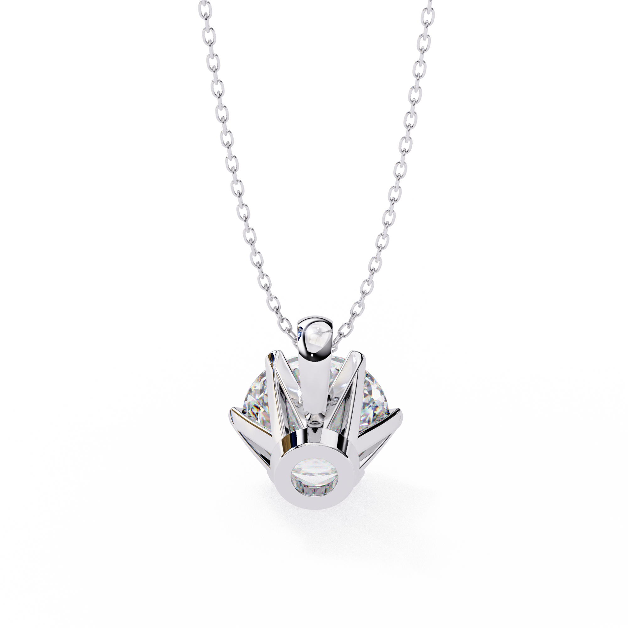 2.20 Carat Round Shape Lab Diamond Pendant Necklace – F Color VS1 Clarity
