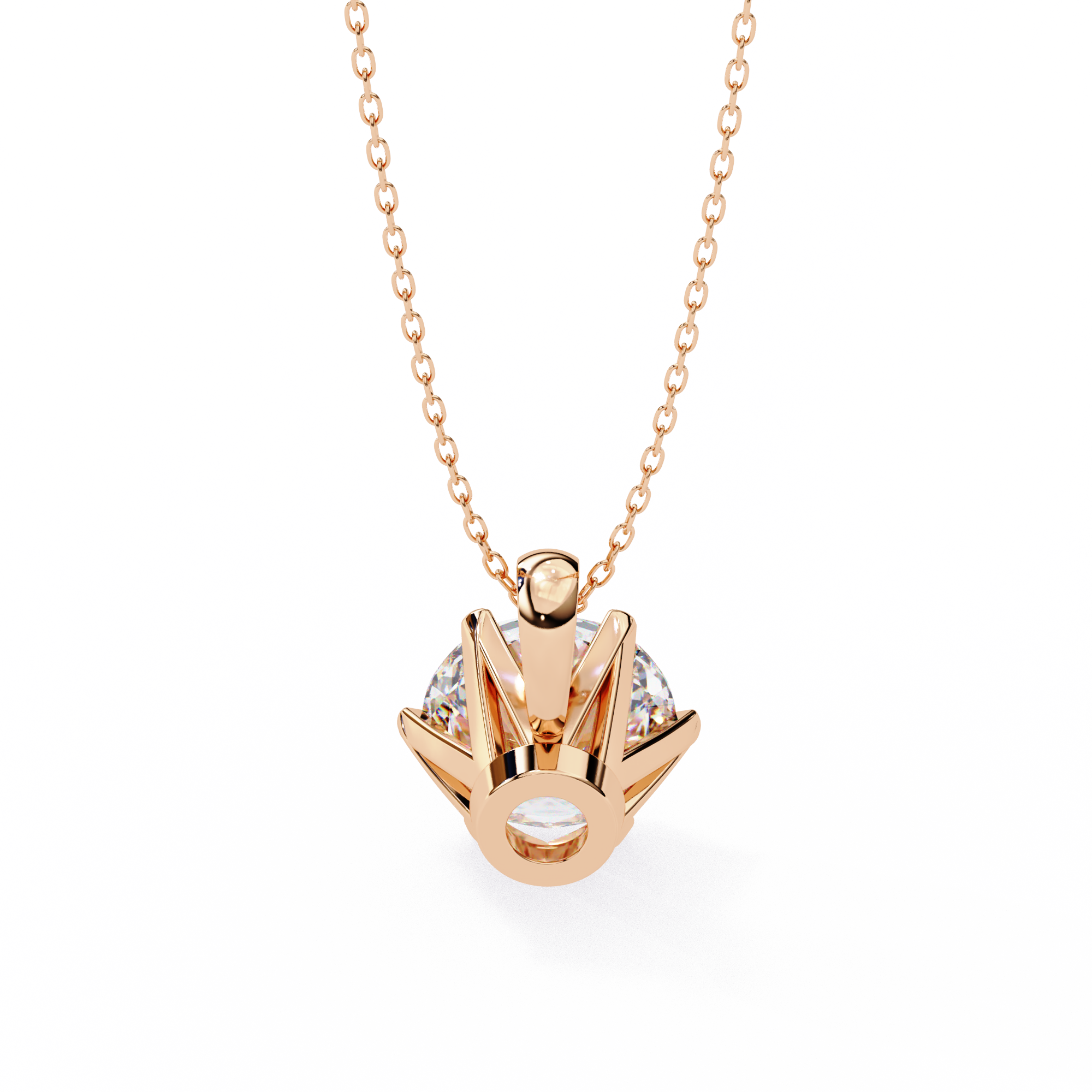 2.20 Carat Round Shape Lab Diamond Pendant Necklace – F Color VS1 Clarity