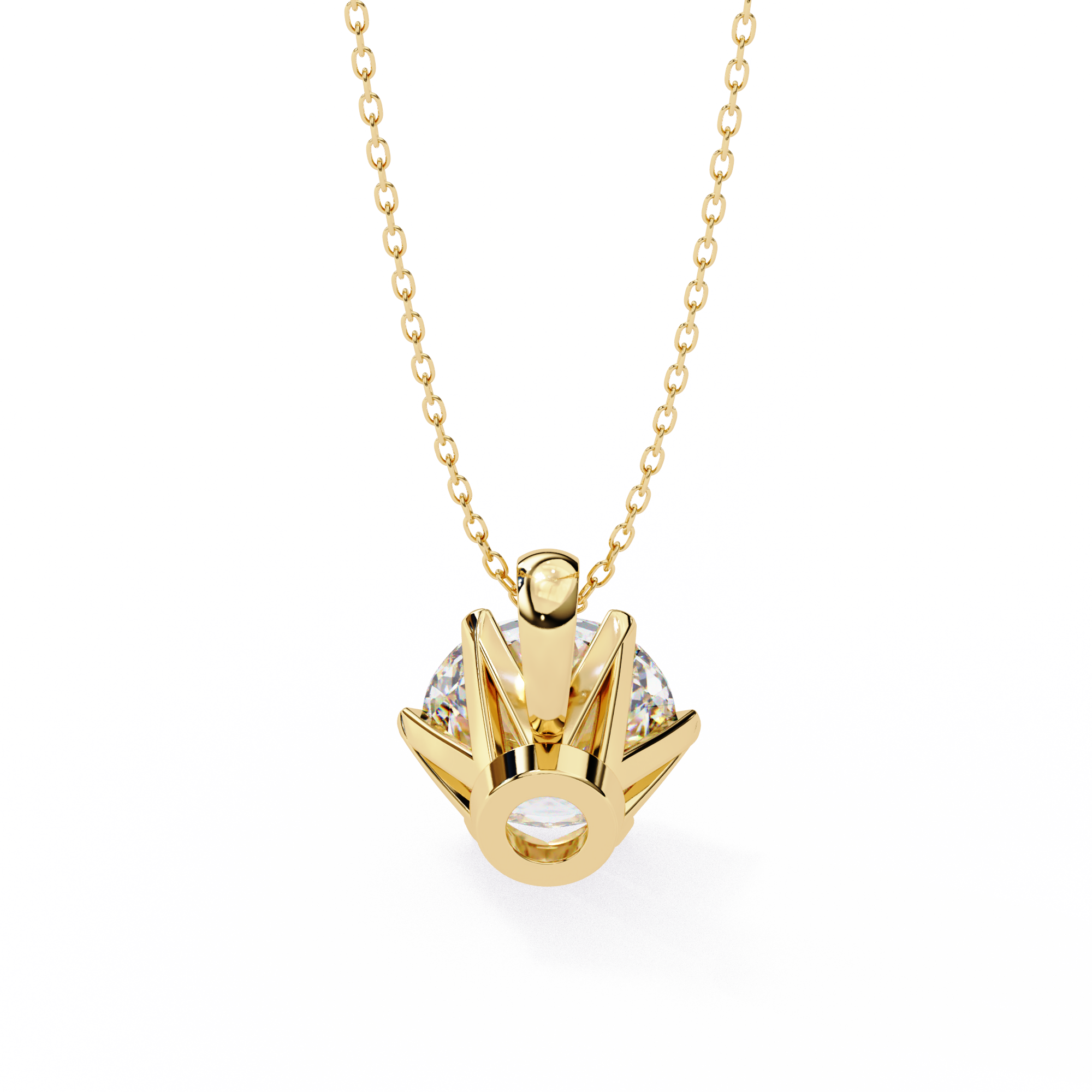 2.20 Carat Round Shape Lab Diamond Pendant Necklace – F Color VS1 Clarity