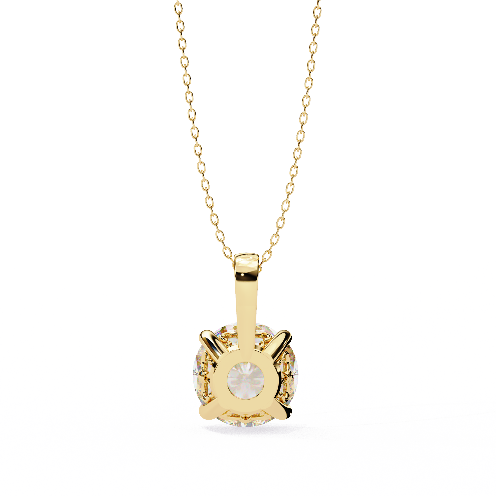 3.01 Carat Round Shape Lab-Grown Diamond Pendant Necklace – F Color VS1 Clarity