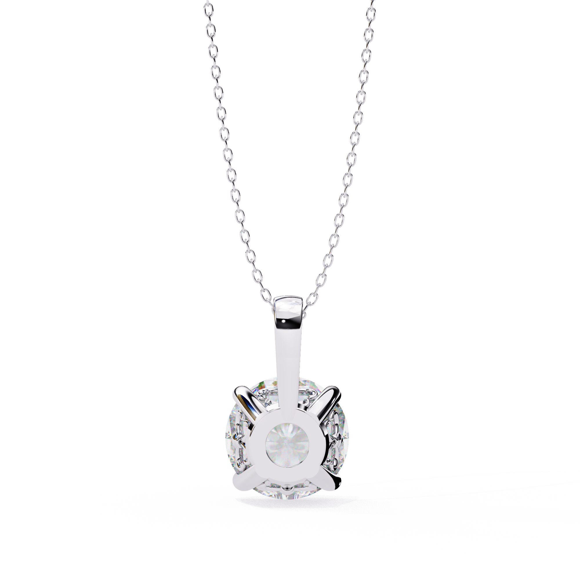 3.01 Carat Round Shape Lab-Grown Diamond Pendant Necklace – F Color VS1 Clarity