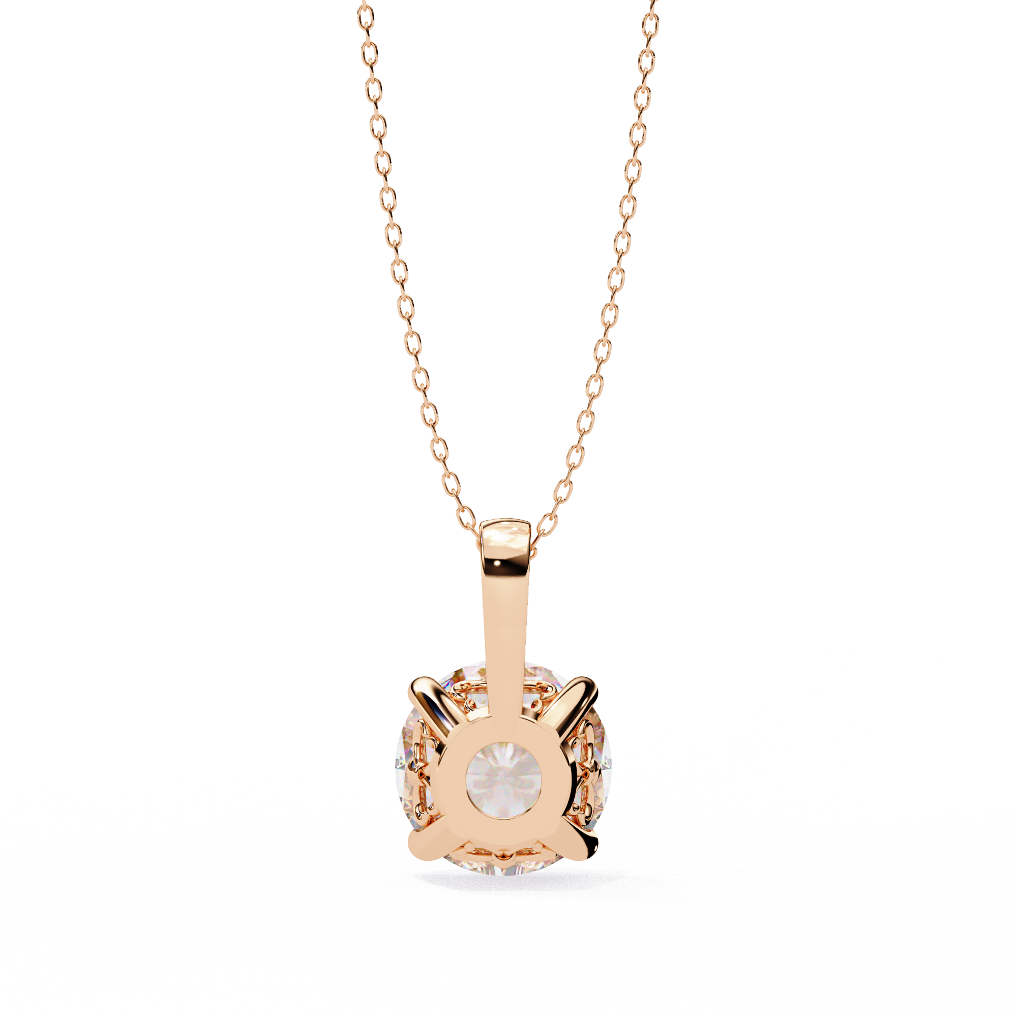 3.01 Carat Round Shape Lab-Grown Diamond Pendant Necklace – F Color VS1 Clarity