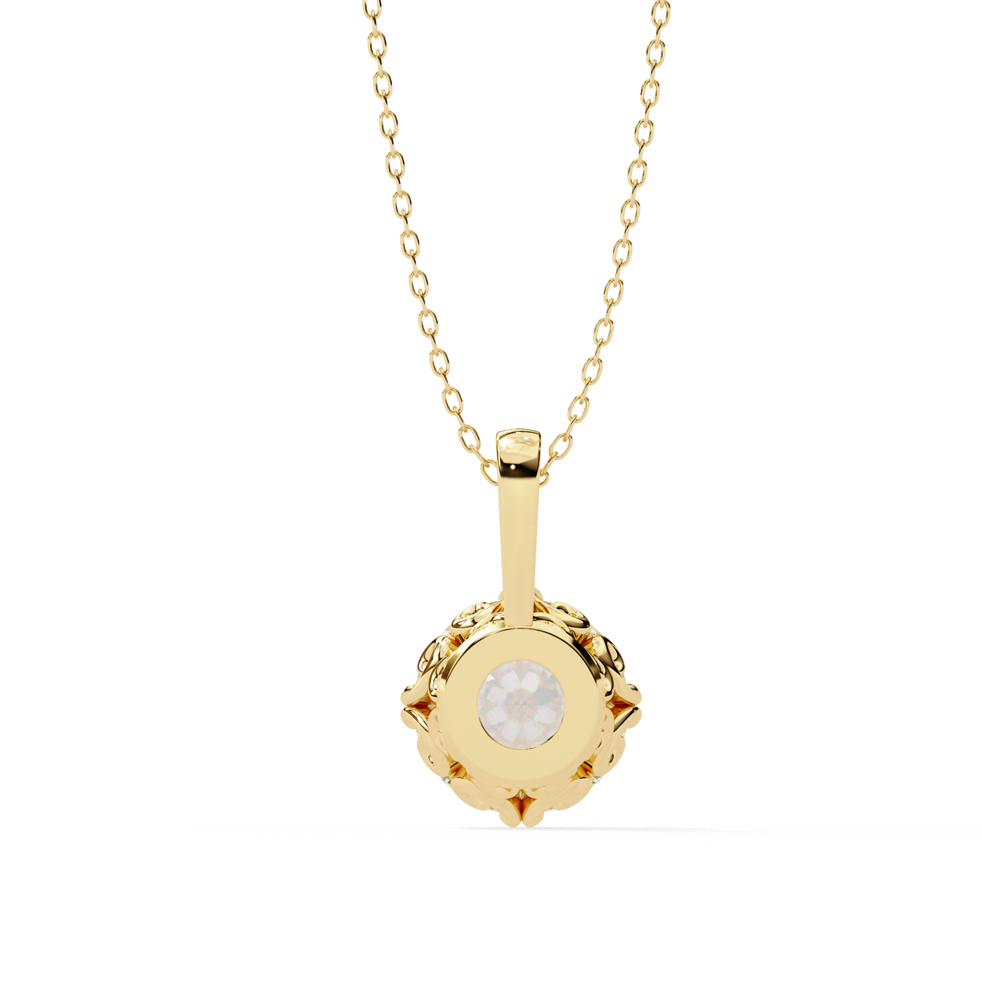 1.84 Carat Round Shape Lab-Grown Diamond Pendant Necklace – F Color VS1 Clarity