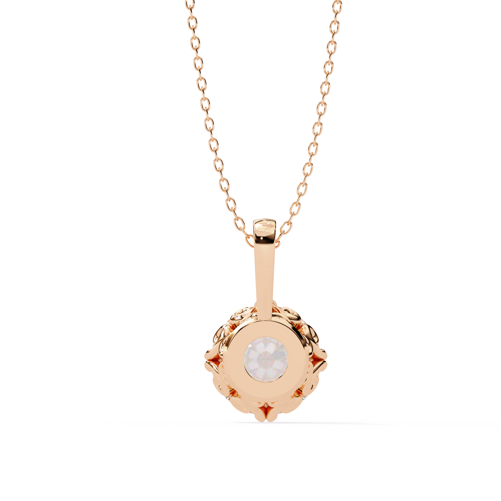 1.84 Carat Round Shape Lab-Grown Diamond Pendant Necklace – F Color VS1 Clarity