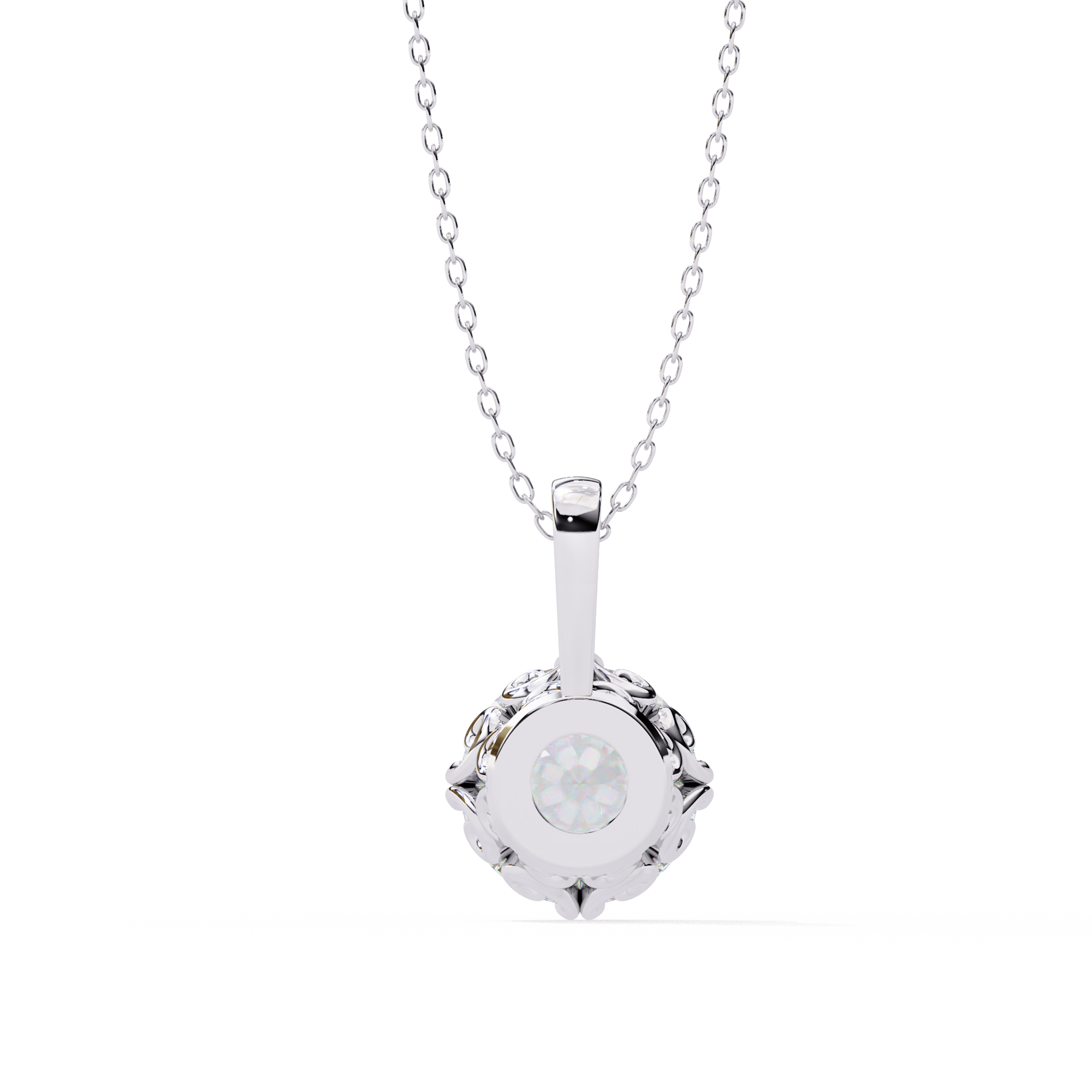 1.84 Carat Round Shape Lab-Grown Diamond Pendant Necklace – F Color VS1 Clarity