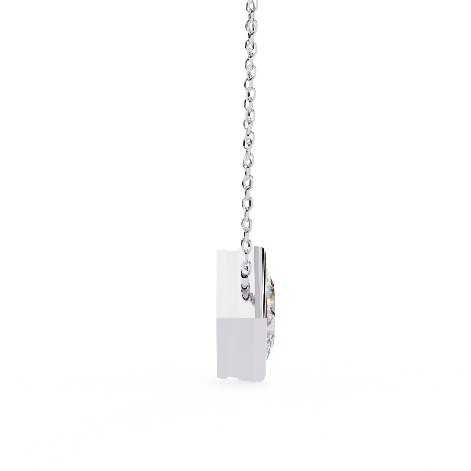 2.01 Carat Princess Shape Lab-Grown Diamond Pendant Necklace – E Color VVS1 Clarity