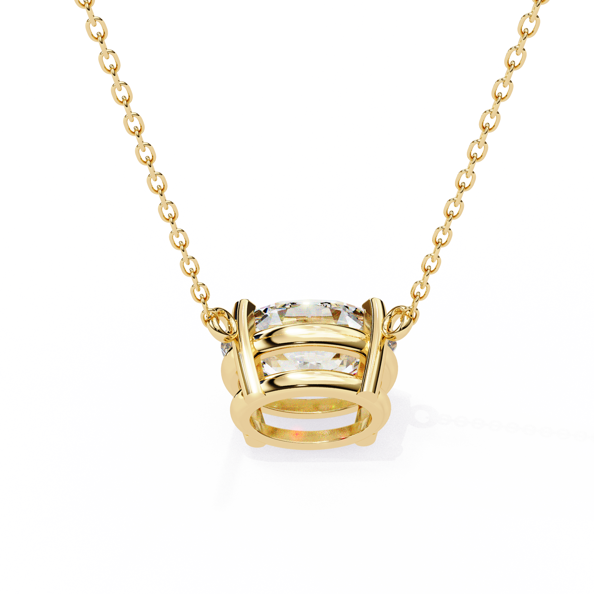 1.66 Carat Oval Shape Lab-Grown Diamond Pendant Necklace – F Color VS1 Clarity