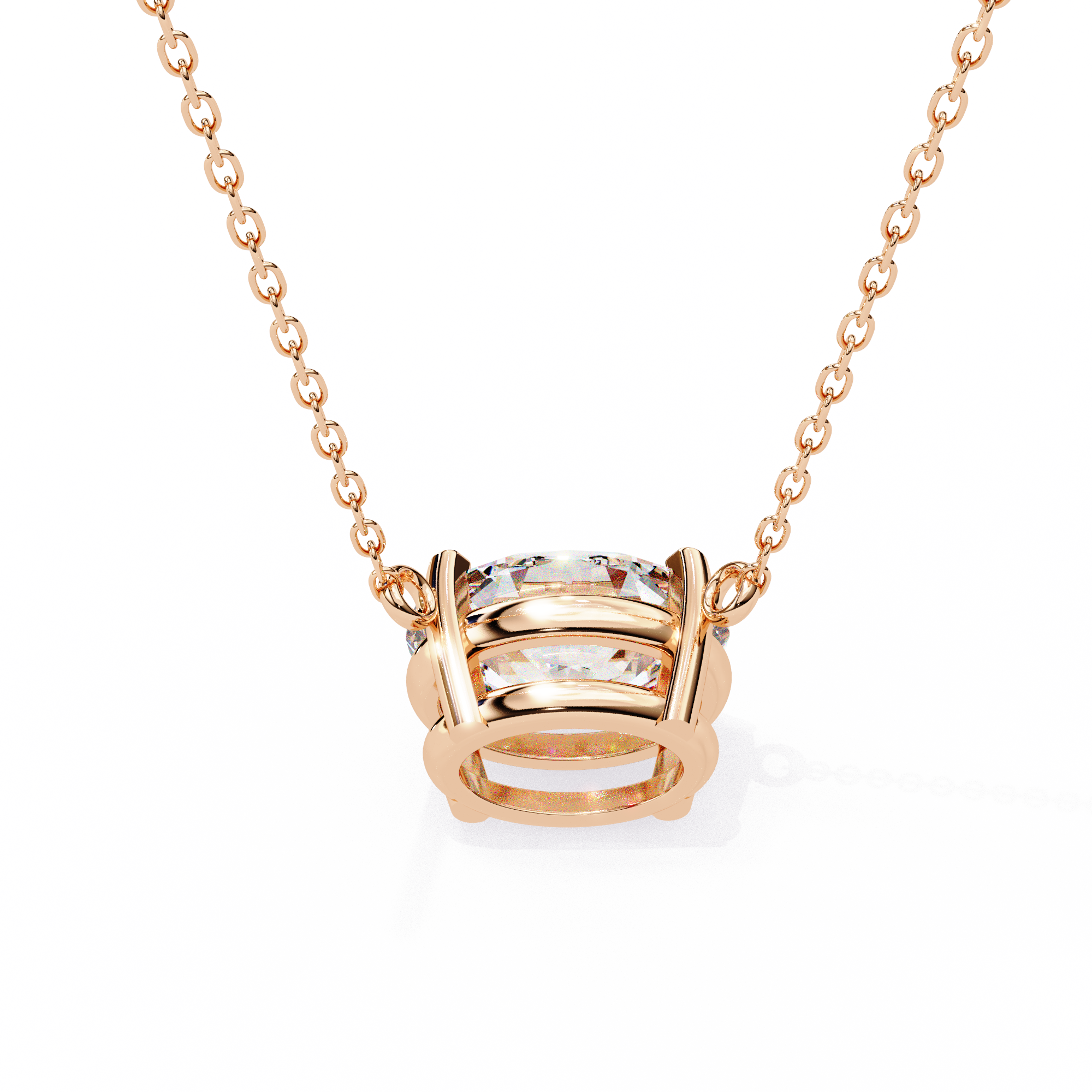 1.66 Carat Oval Shape Lab-Grown Diamond Pendant Necklace – F Color VS1 Clarity
