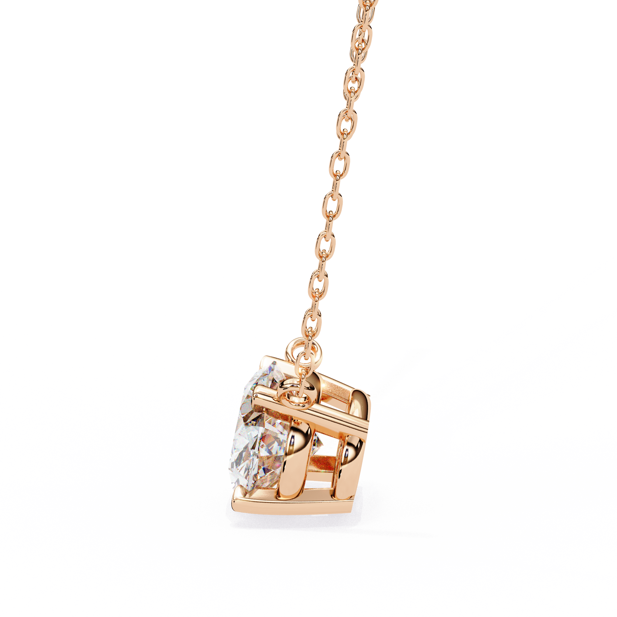 1.66 Carat Oval Shape Lab-Grown Diamond Pendant Necklace – F Color VS1 Clarity