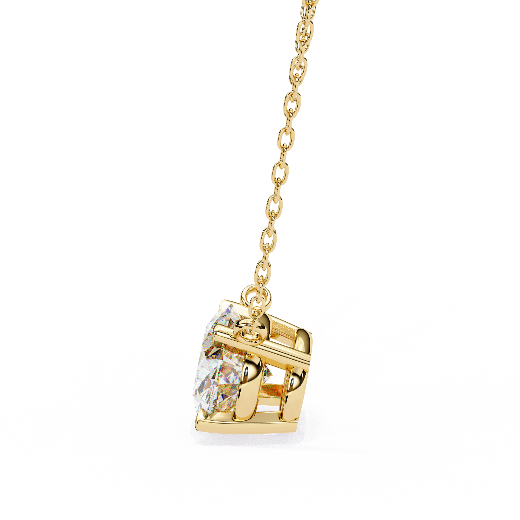 1.66 Carat Oval Shape Lab-Grown Diamond Pendant Necklace – F Color VS1 Clarity