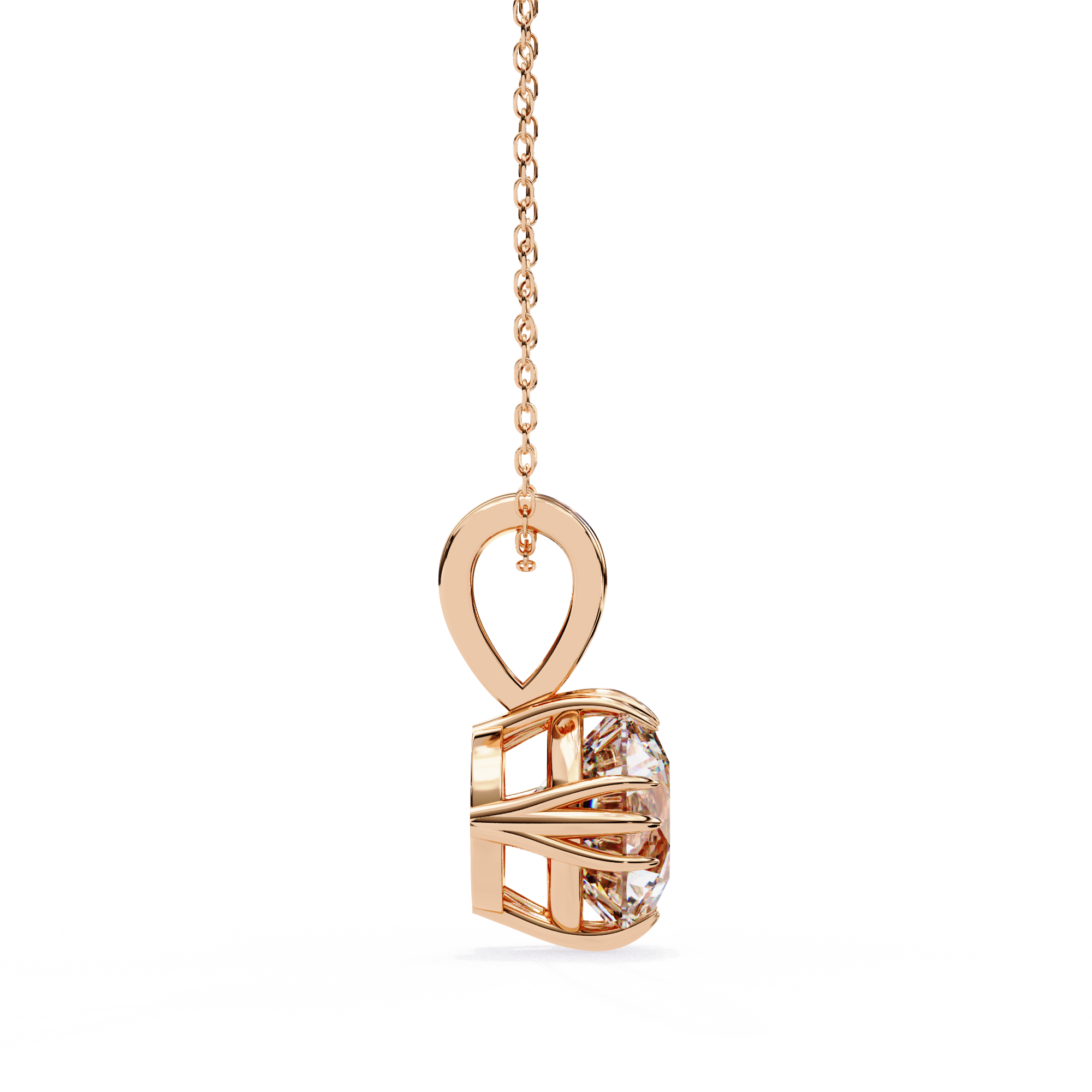 2.04 Carat Round Shape Lab-Grown Diamond Pendant Necklace – E Color VVS2 Clarity