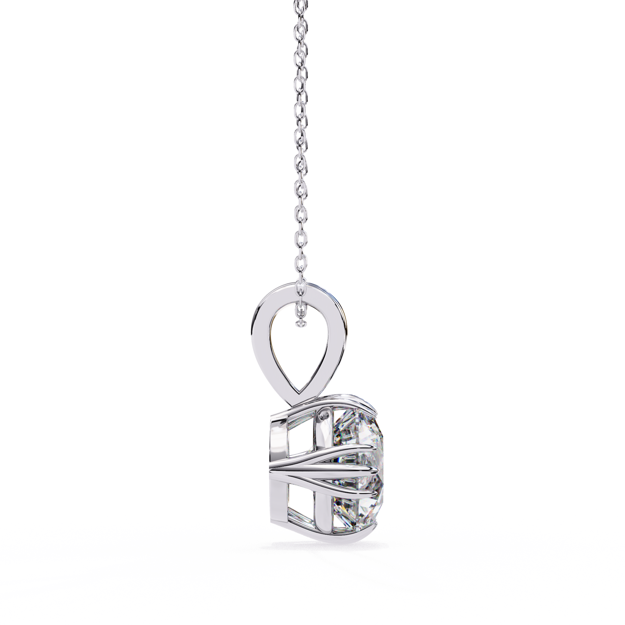 2.04 Carat Round Shape Lab-Grown Diamond Pendant Necklace – E Color VVS2 Clarity