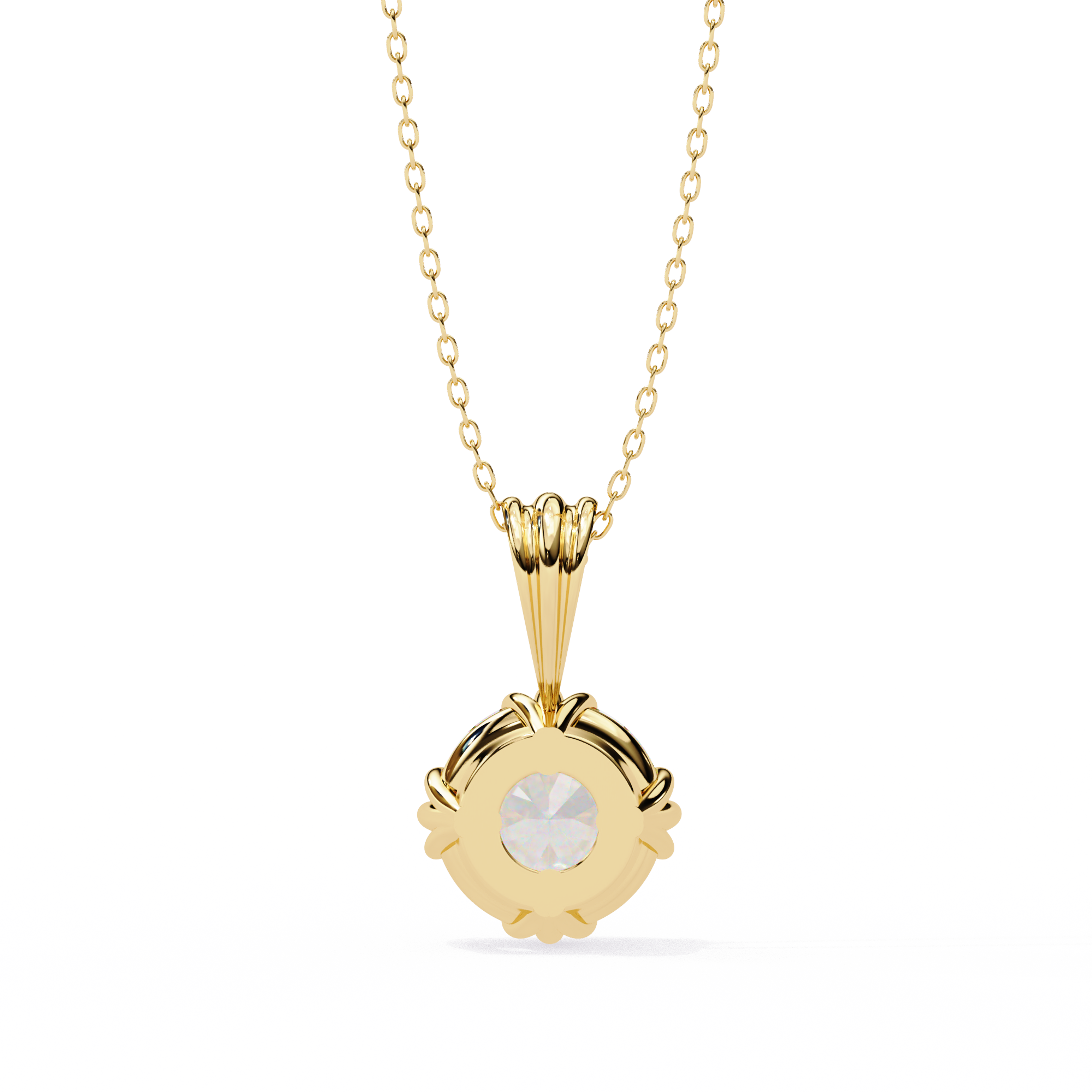 2.04 Carat Round Shape Lab-Grown Diamond Pendant Necklace – E Color VVS2 Clarity