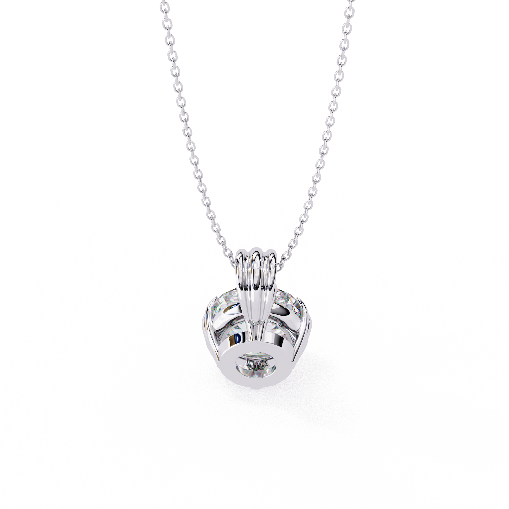 2.04 Carat Round Shape Lab-Grown Diamond Pendant Necklace – E Color VVS2 Clarity