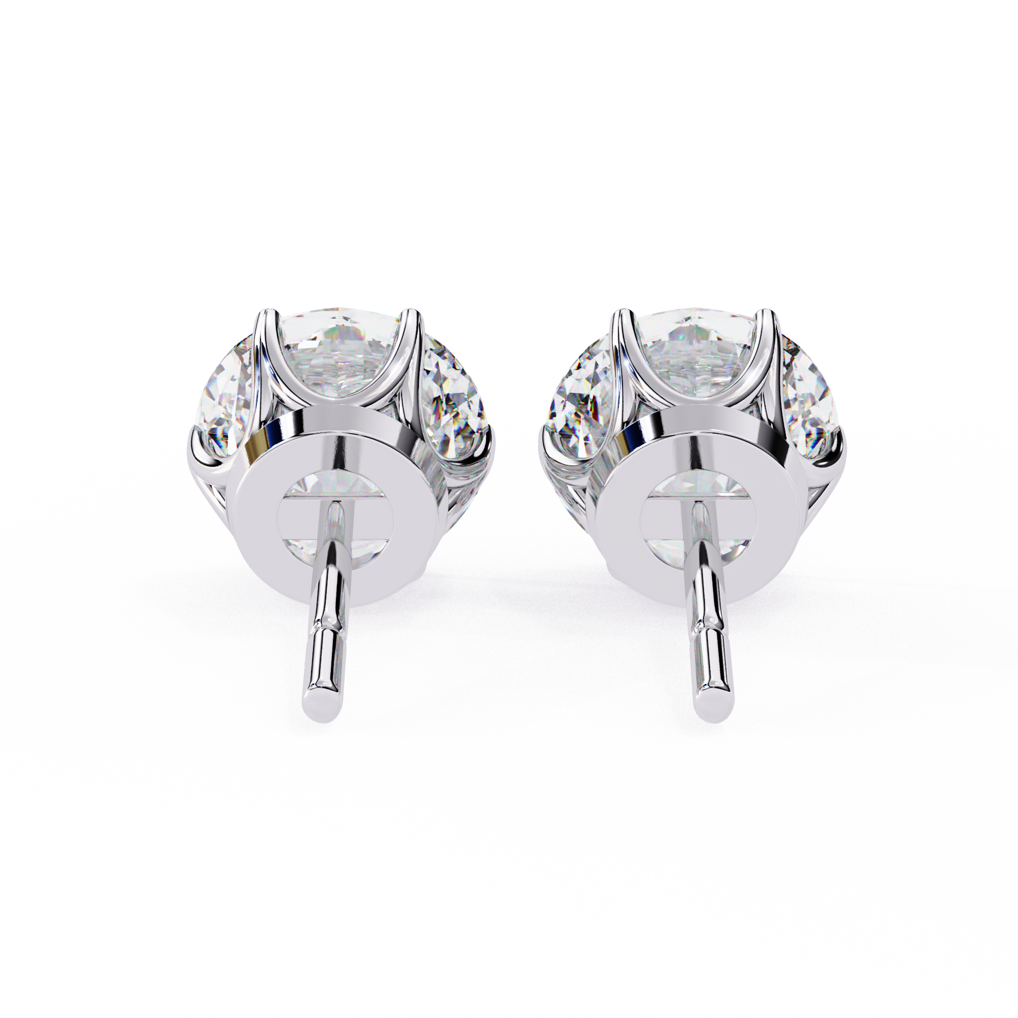 Solitairekart 2.57ct Natural Diamond Stud Earrings