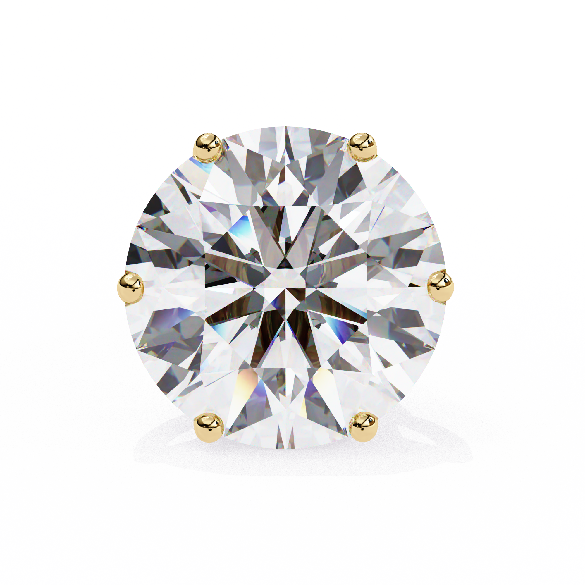 Classic–2.57 Carat F Color VS1 Clarity Round Lab Grown Diamond Stud Earrings