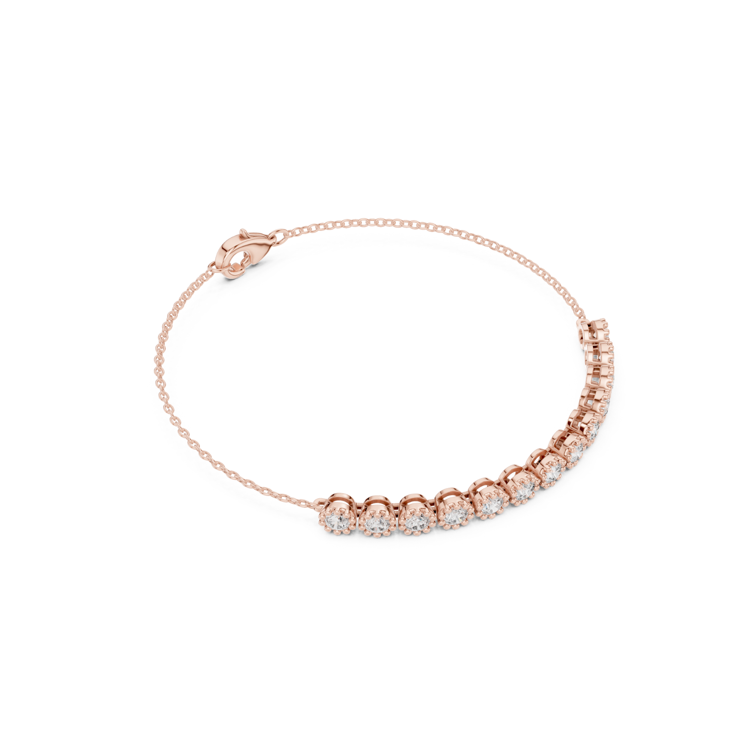 Natural Diamond  Charm Bracelet – 1.43ct EF/VS Royal Opulent Series