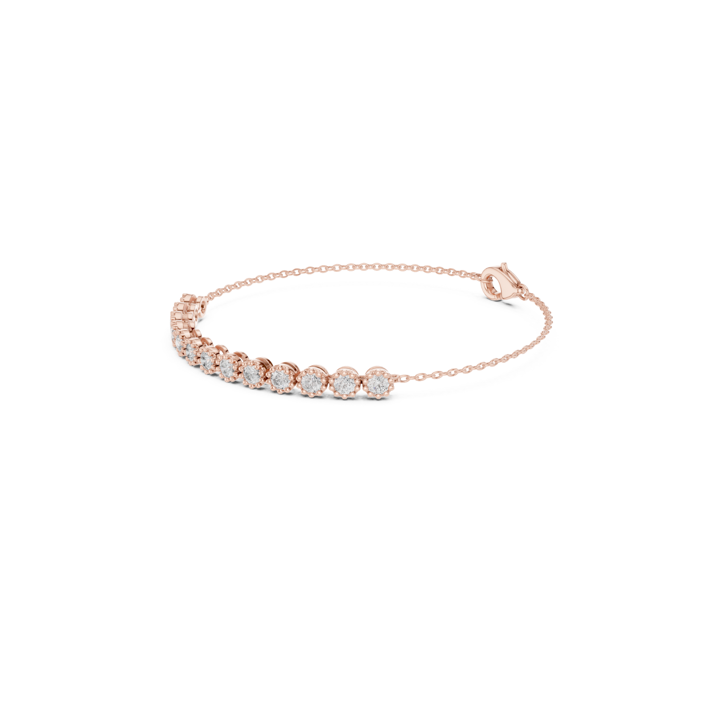 Natural Diamond  Charm Bracelet – 1.43ct EF/VS Royal Opulent Series
