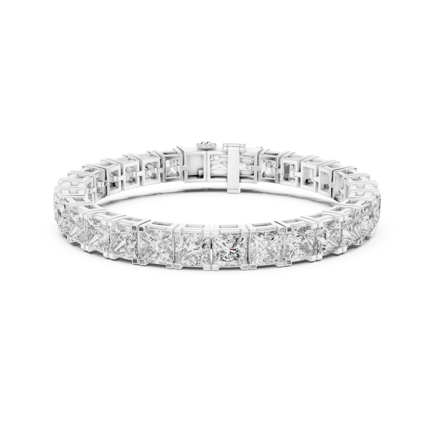 Natural Diamond Tennis Bracelet – 24.28ct H/VS1 Crown Jewel Opulent Edition