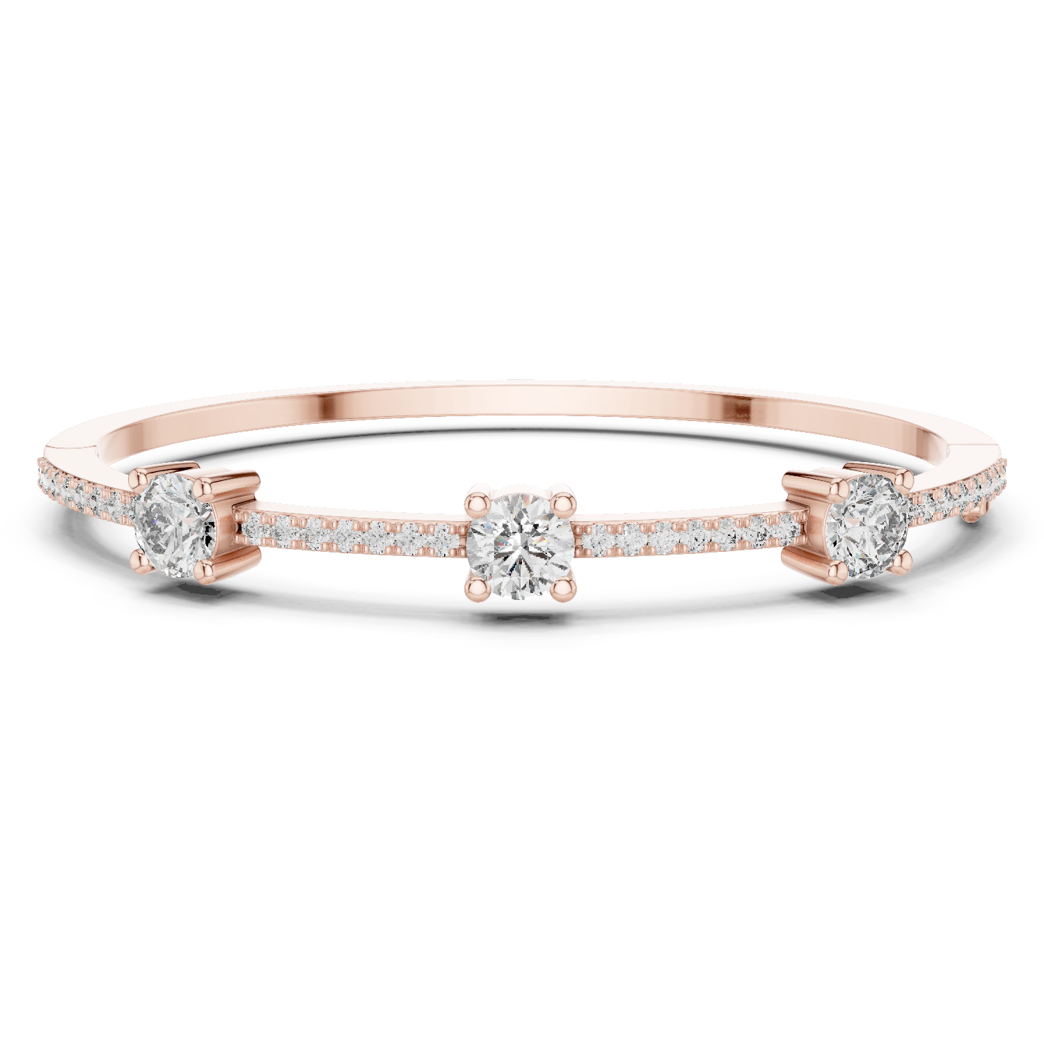 Natural Diamond Bangle Bracelet – 3.60ct I/SI1 Majestic Radiance Luxe