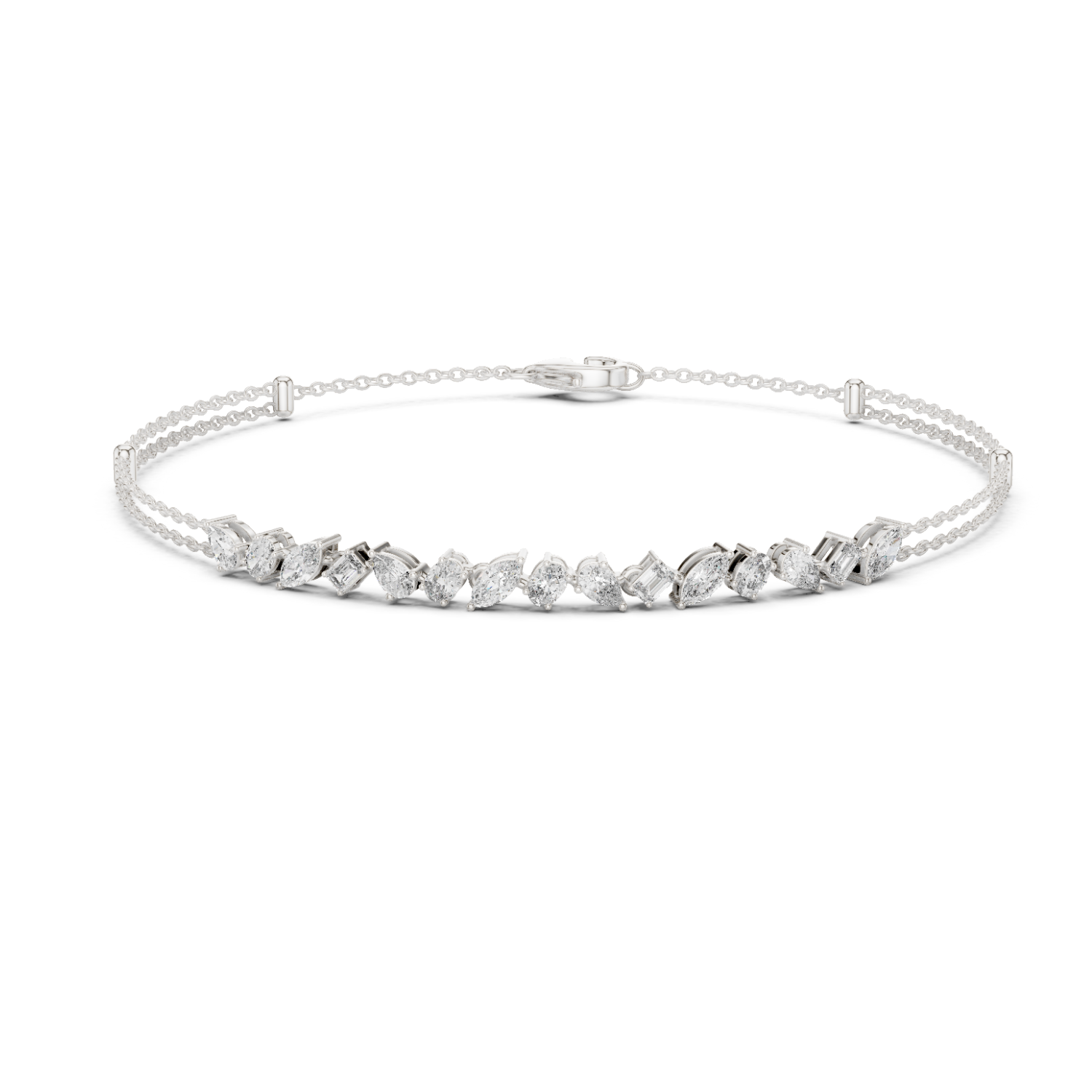 Natural Diamond Charm Bracelet – 1.50ct GH/VS Imperial Prestige Luxe