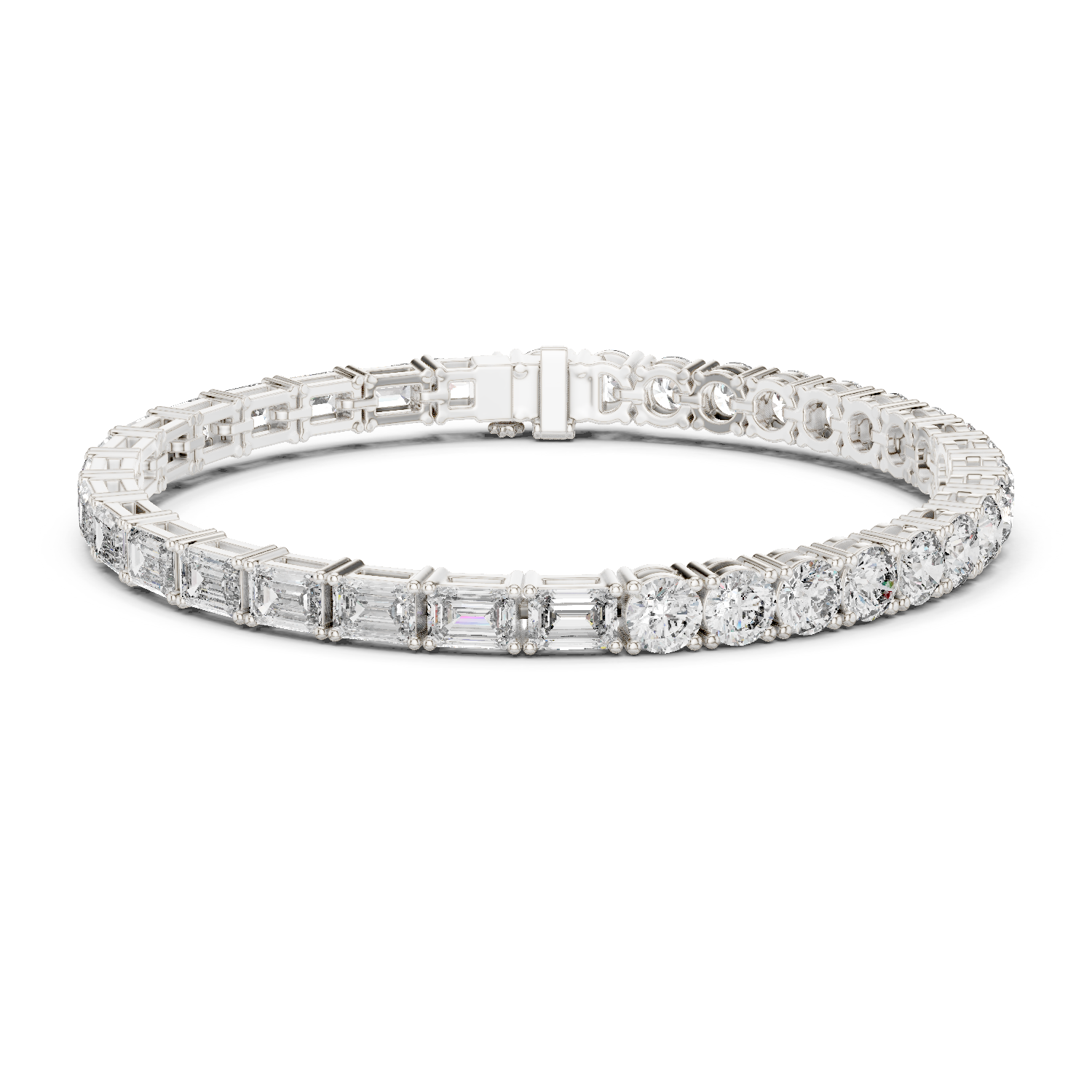 Natural Diamond Tennis Bracelet –12.60ct J/VS2 Opulent Crown Luxe Edition