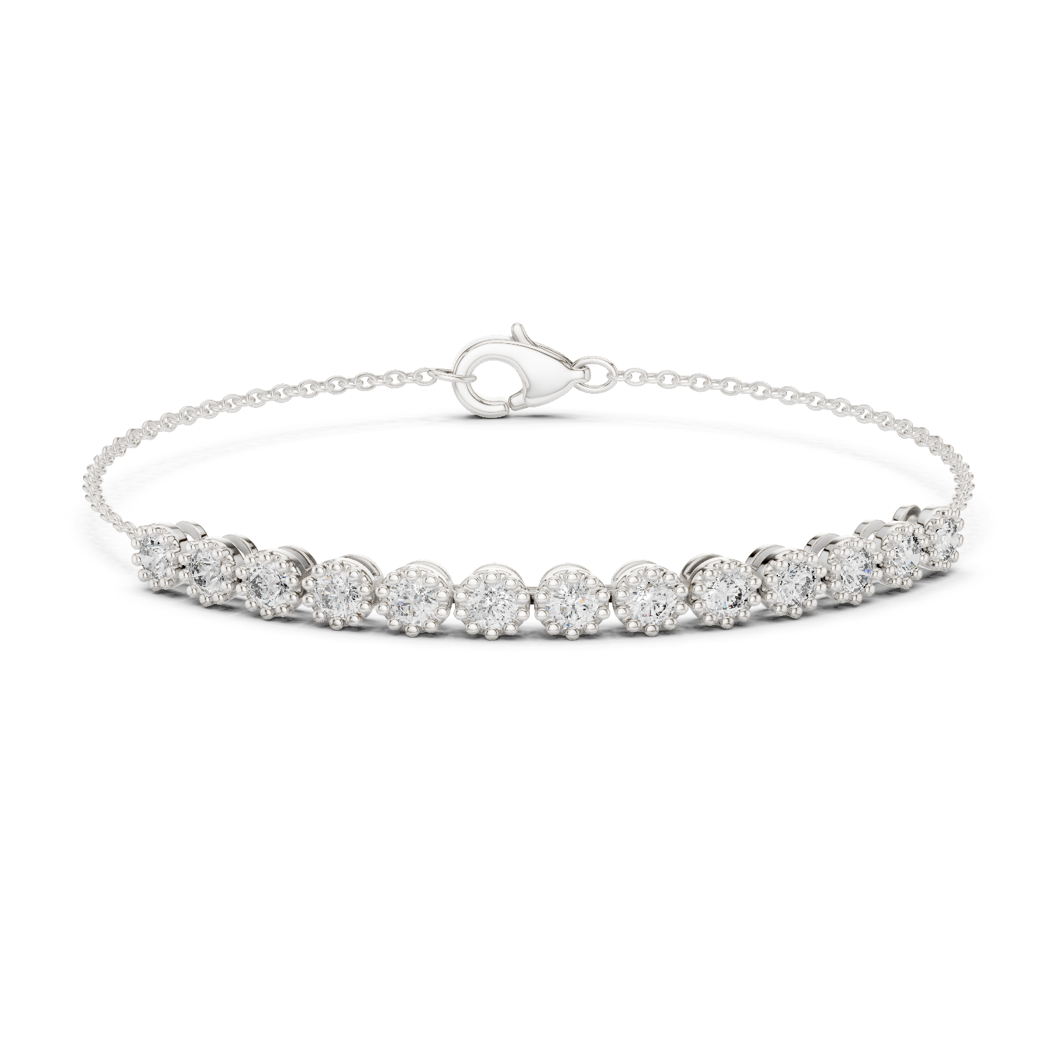 Natural Diamond  Charm Bracelet – 1.43ct EF/VS Royal Opulent Series