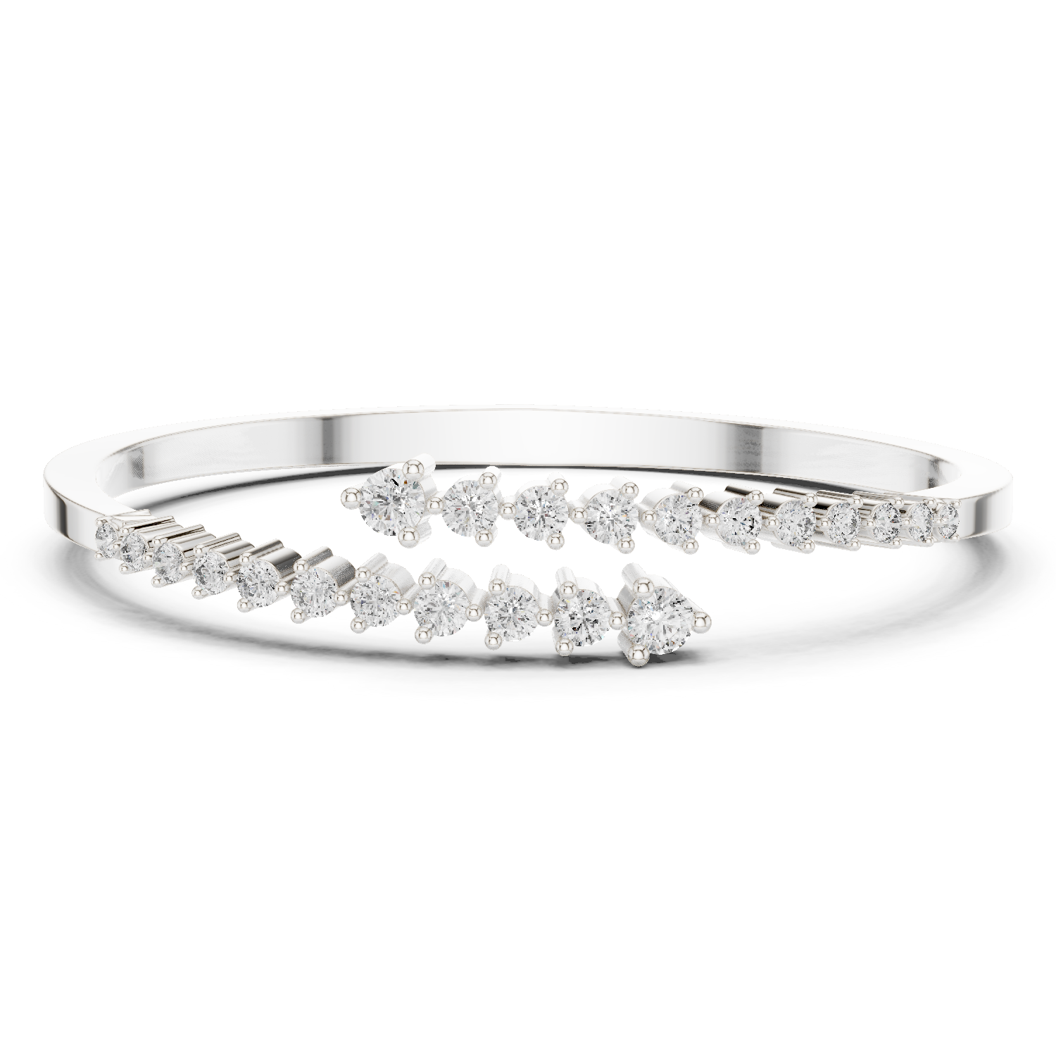 Natural Diamond Cuff Bracelet –1.96ct H/SI1 Supreme Heritage Prestige