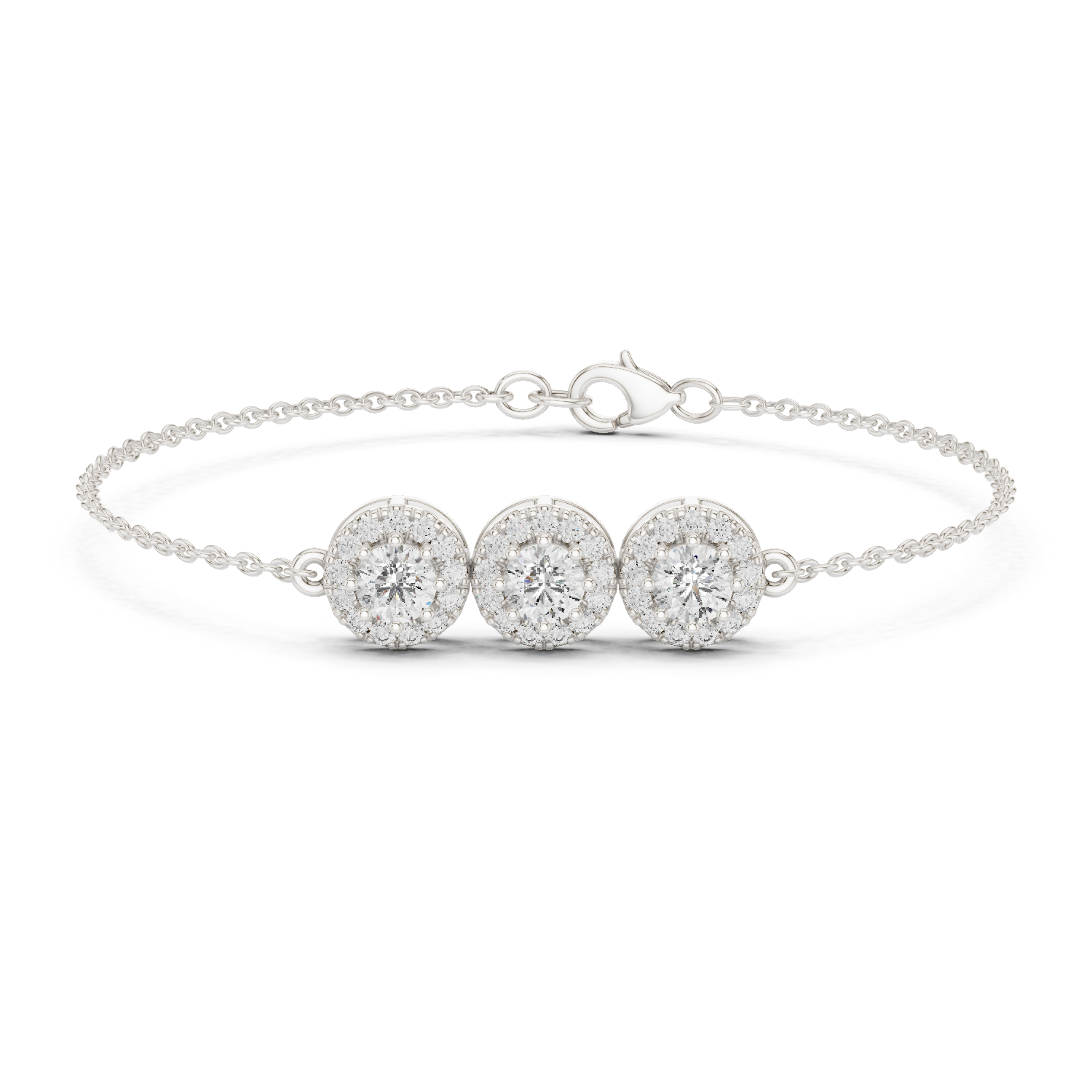 Natural Diamond Charm Bracelet – 1.29ct H/VS1 Timeless Opulence Prestige
