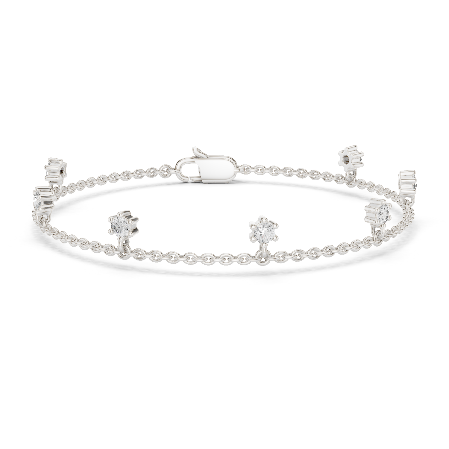 Natural Diamond Charm Bracelet –0.77ct EF/VS Grand Royal Prestige Collection