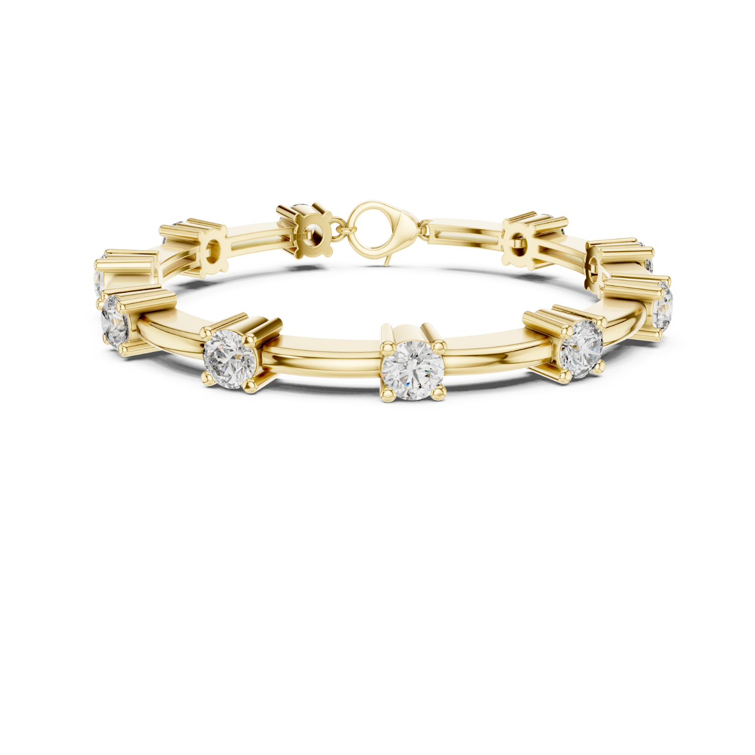 Natural Diamond Charm Bracelet –5.60ct I/VS1 Opulent Regal Masterpiece