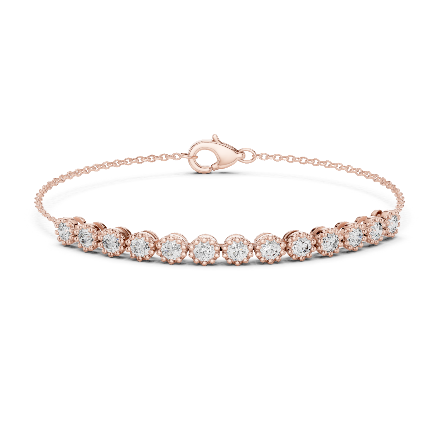 Natural Diamond  Charm Bracelet – 1.43ct EF/VS Royal Opulent Series