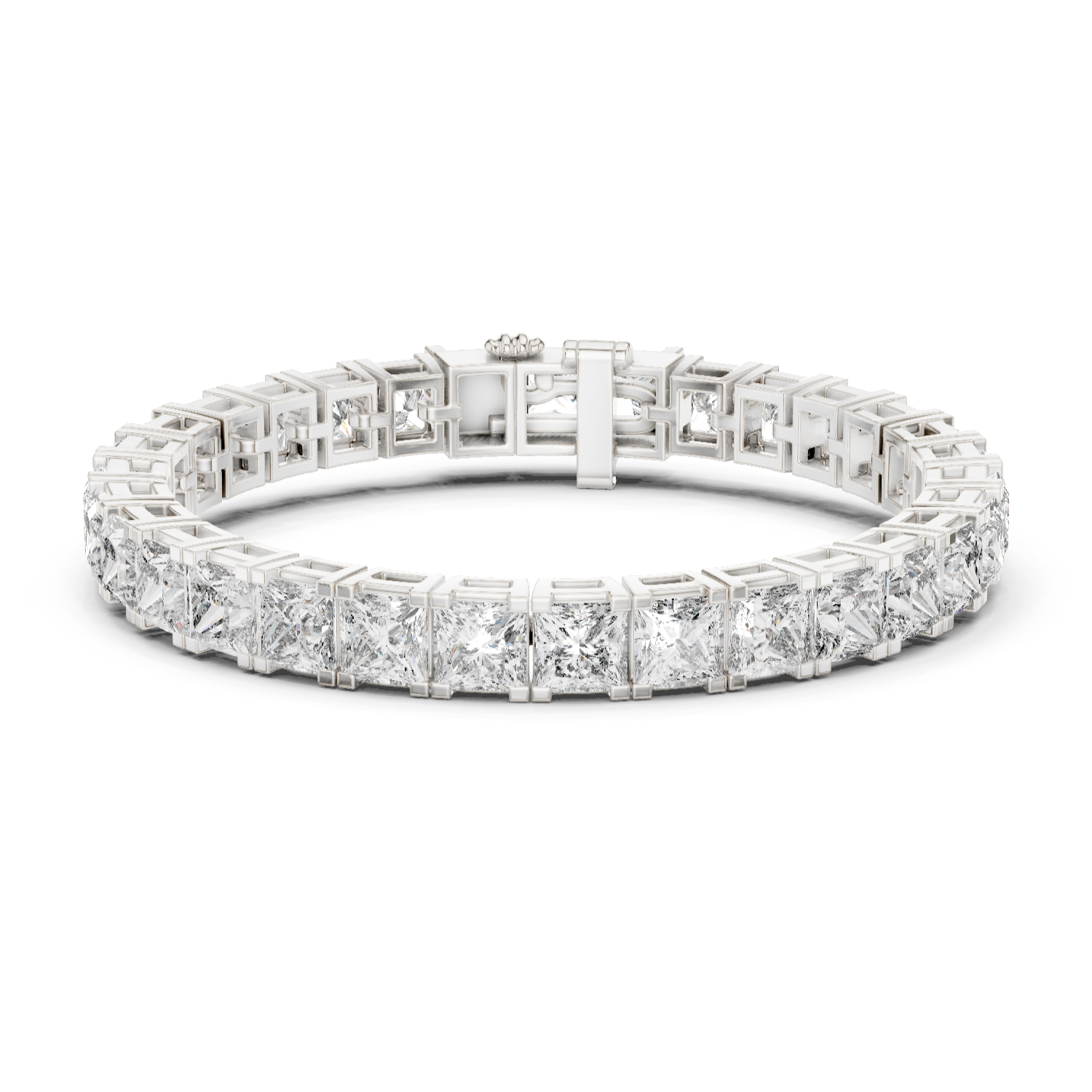 Natural Diamond Tennis Bracelet – 24.28ct H/VS1 Crown Jewel Opulent Edition