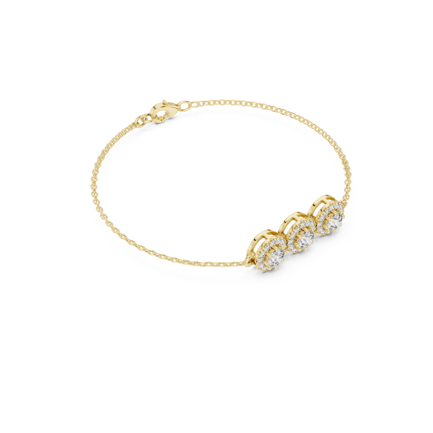 Natural Diamond Charm Bracelet – 1.29ct H/VS1 Timeless Opulence Prestige