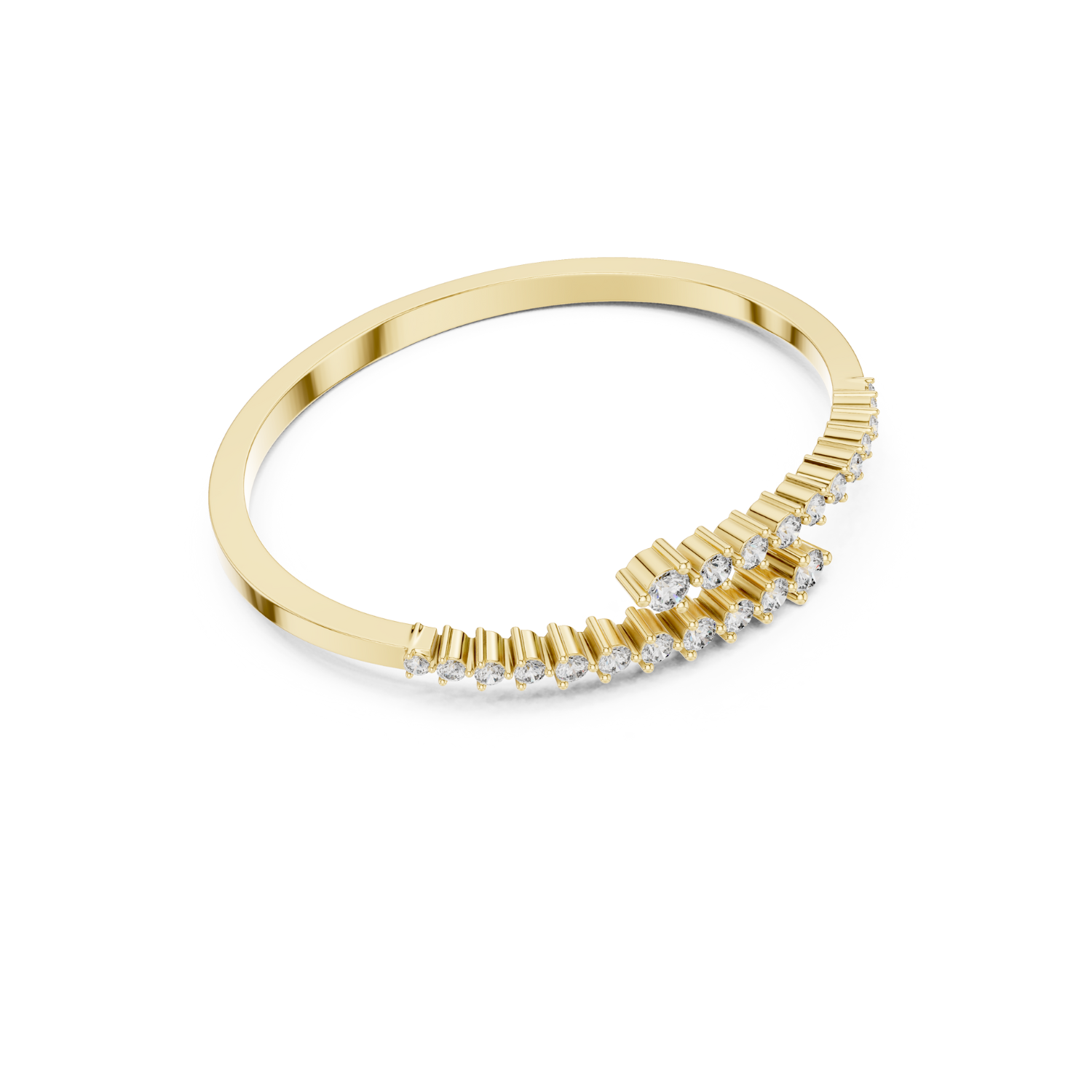 Natural Diamond Cuff Bracelet –1.96ct H/SI1 Supreme Heritage Prestige