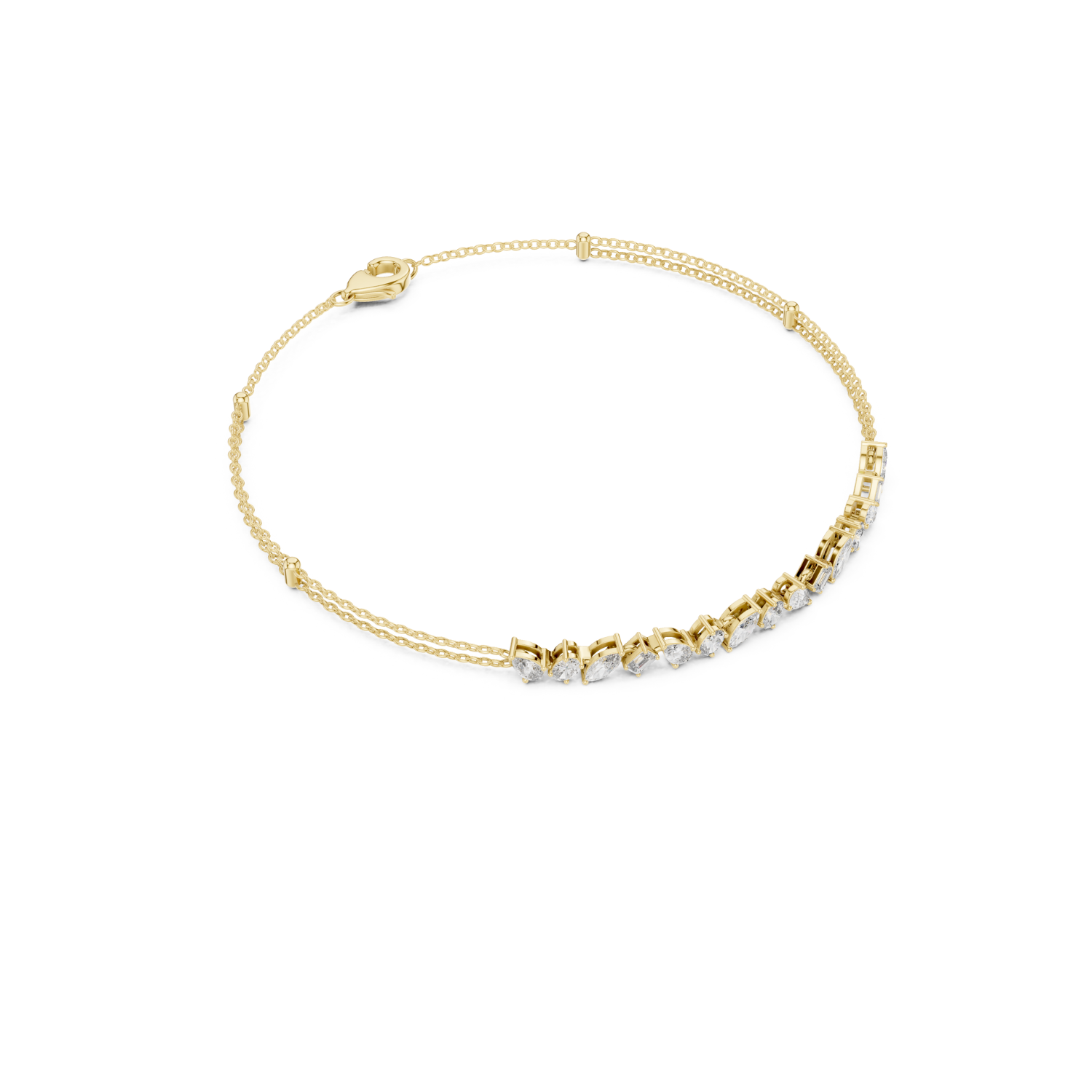 Natural Diamond Charm Bracelet – 1.50ct GH/VS Imperial Prestige Luxe