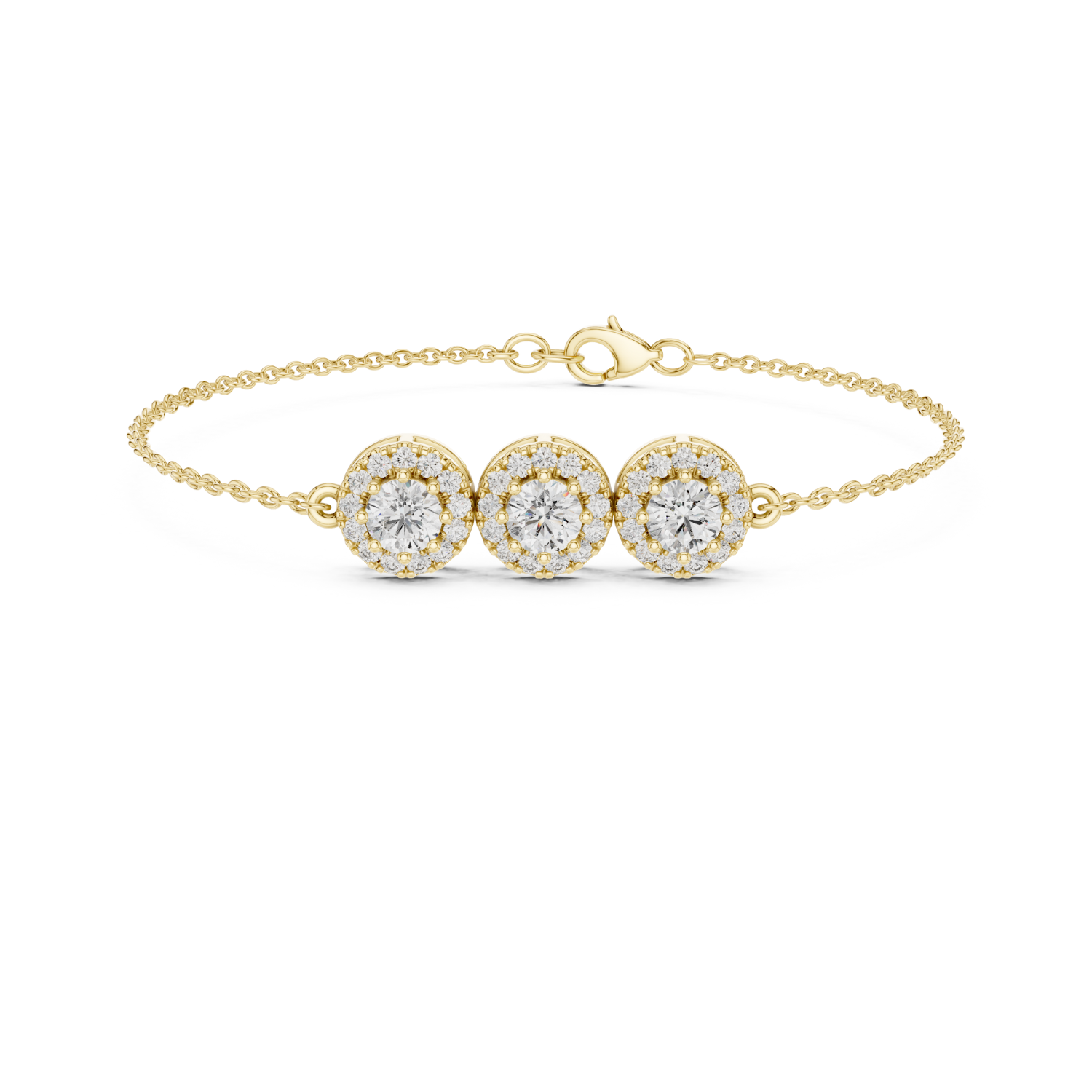 Natural Diamond Charm Bracelet – 1.29ct H/VS1 Timeless Opulence Prestige
