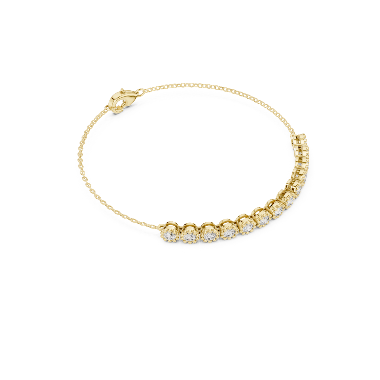 Natural Diamond  Charm Bracelet – 1.43ct EF/VS Royal Opulent Series
