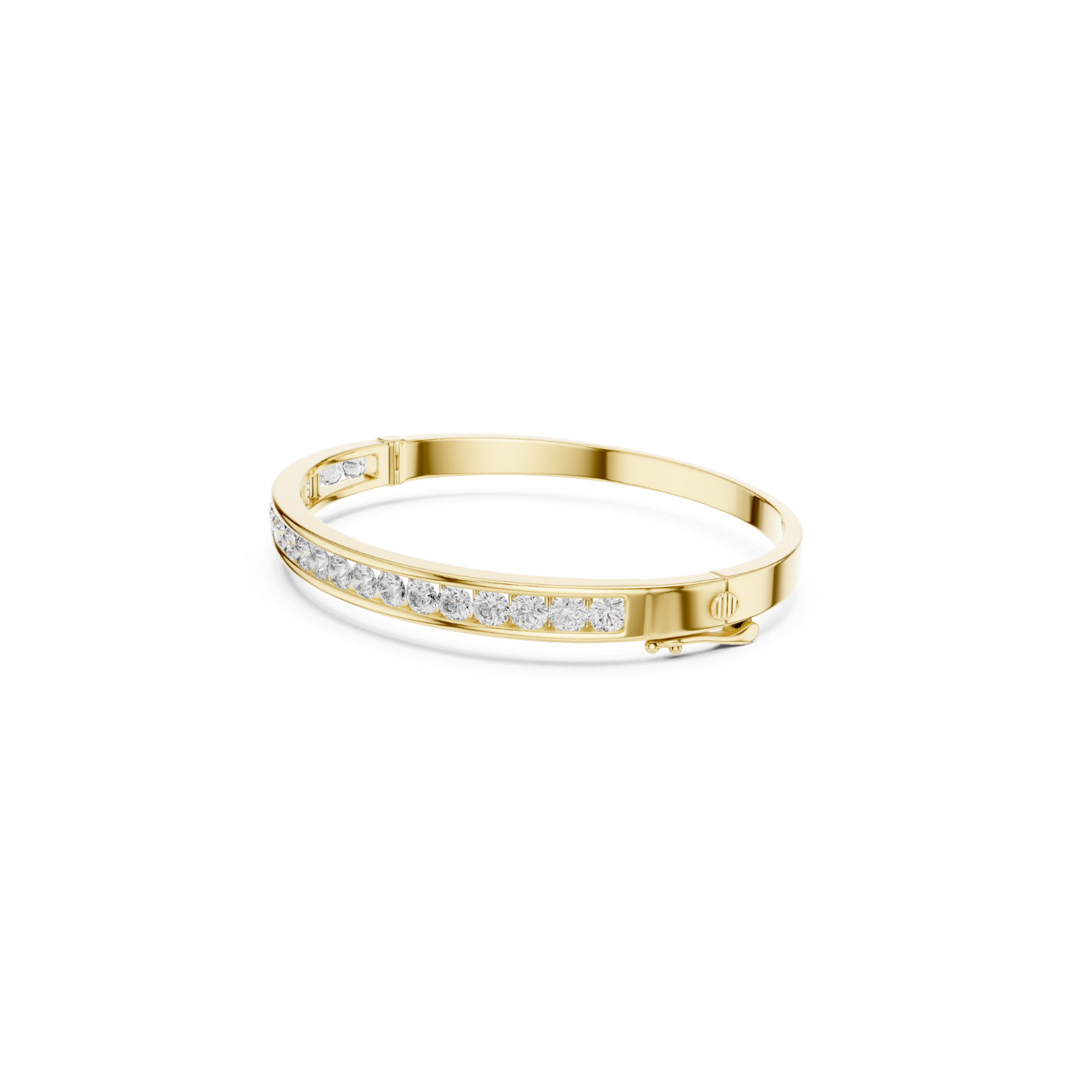 Natural Diamond Bangle Bracelet – 3.46ct EF/VS Elite Luxe Collection