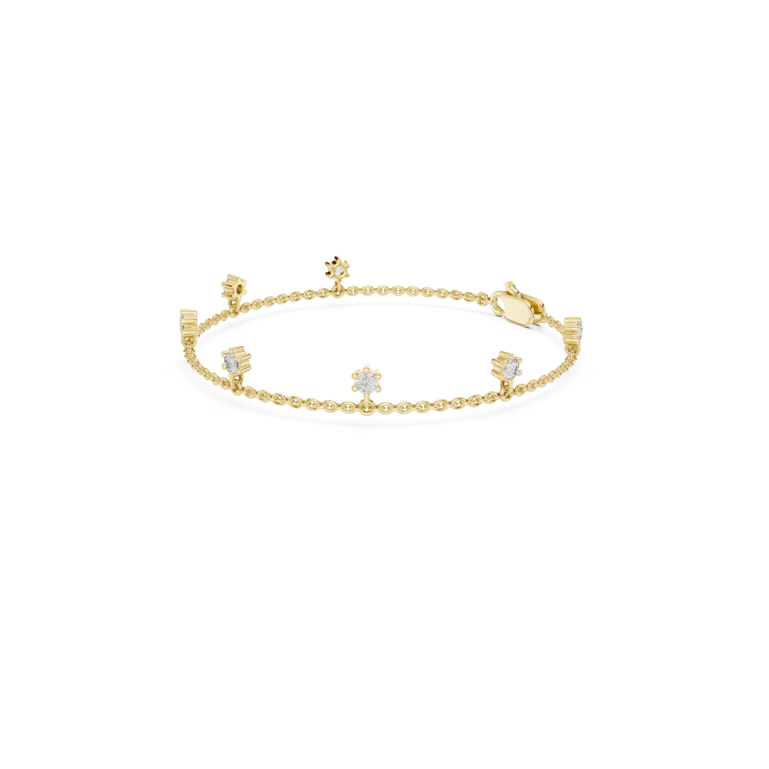Natural Diamond Charm Bracelet –0.77ct EF/VS Grand Royal Prestige Collection