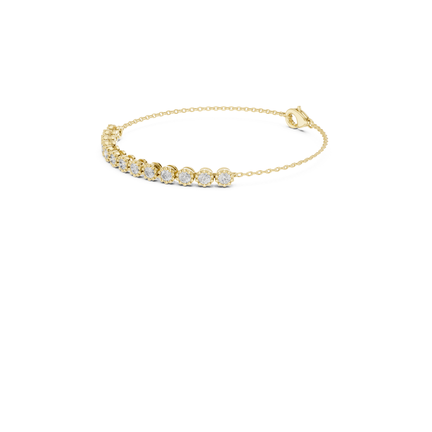 Natural Diamond  Charm Bracelet – 1.43ct EF/VS Royal Opulent Series