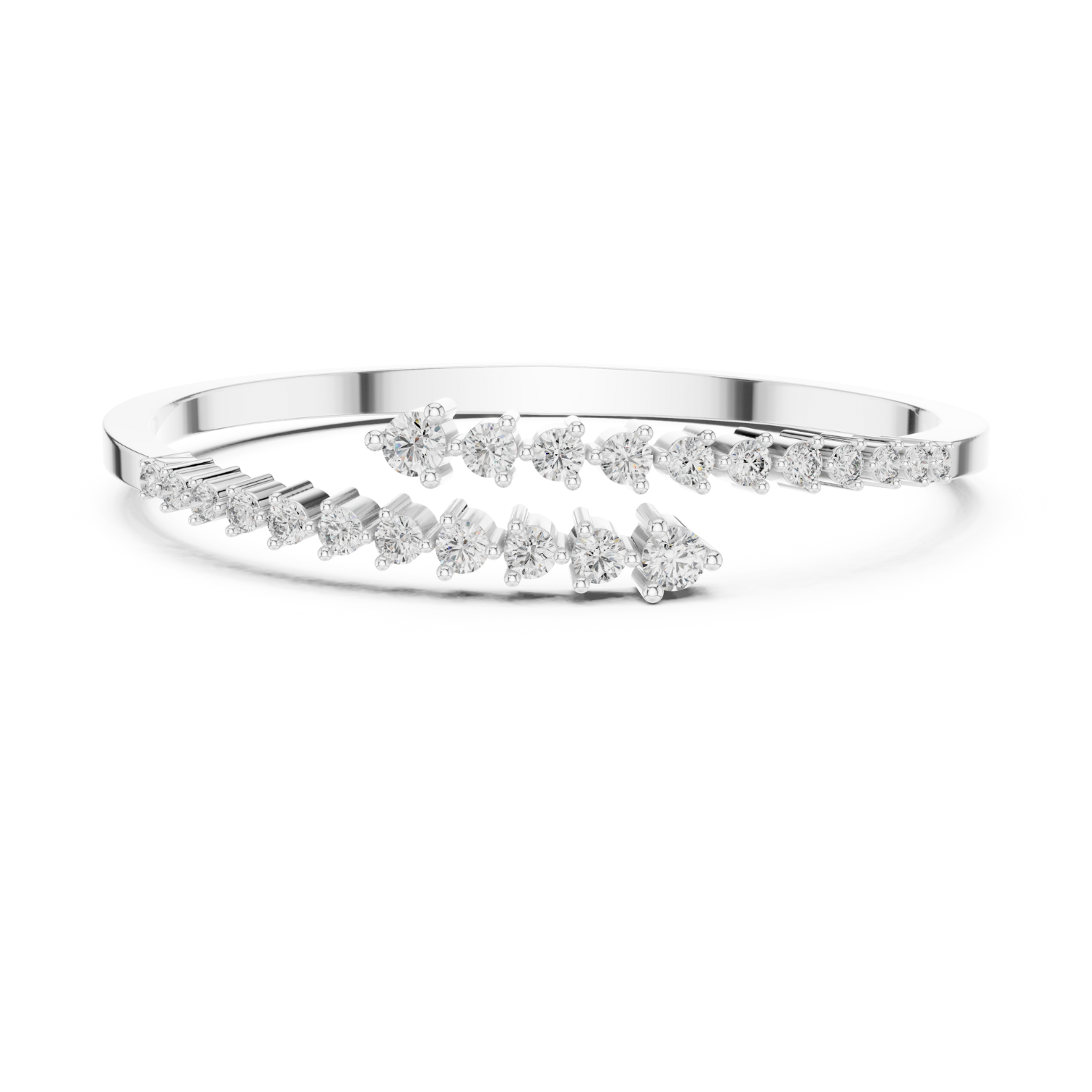 Natural Diamond Cuff Bracelet –1.96ct H/SI1 Supreme Heritage Prestige