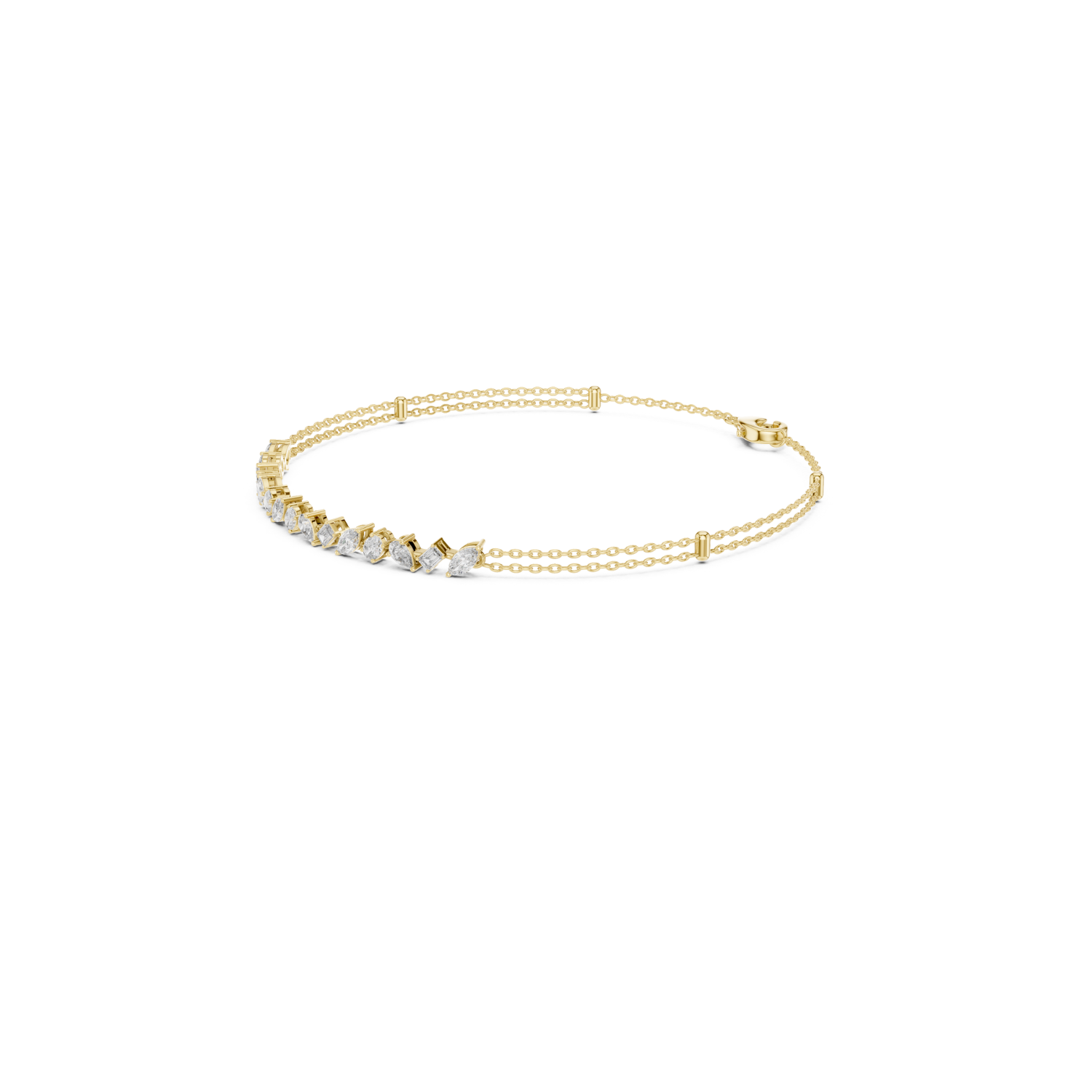 Natural Diamond Charm Bracelet – 1.50ct GH/VS Imperial Prestige Luxe