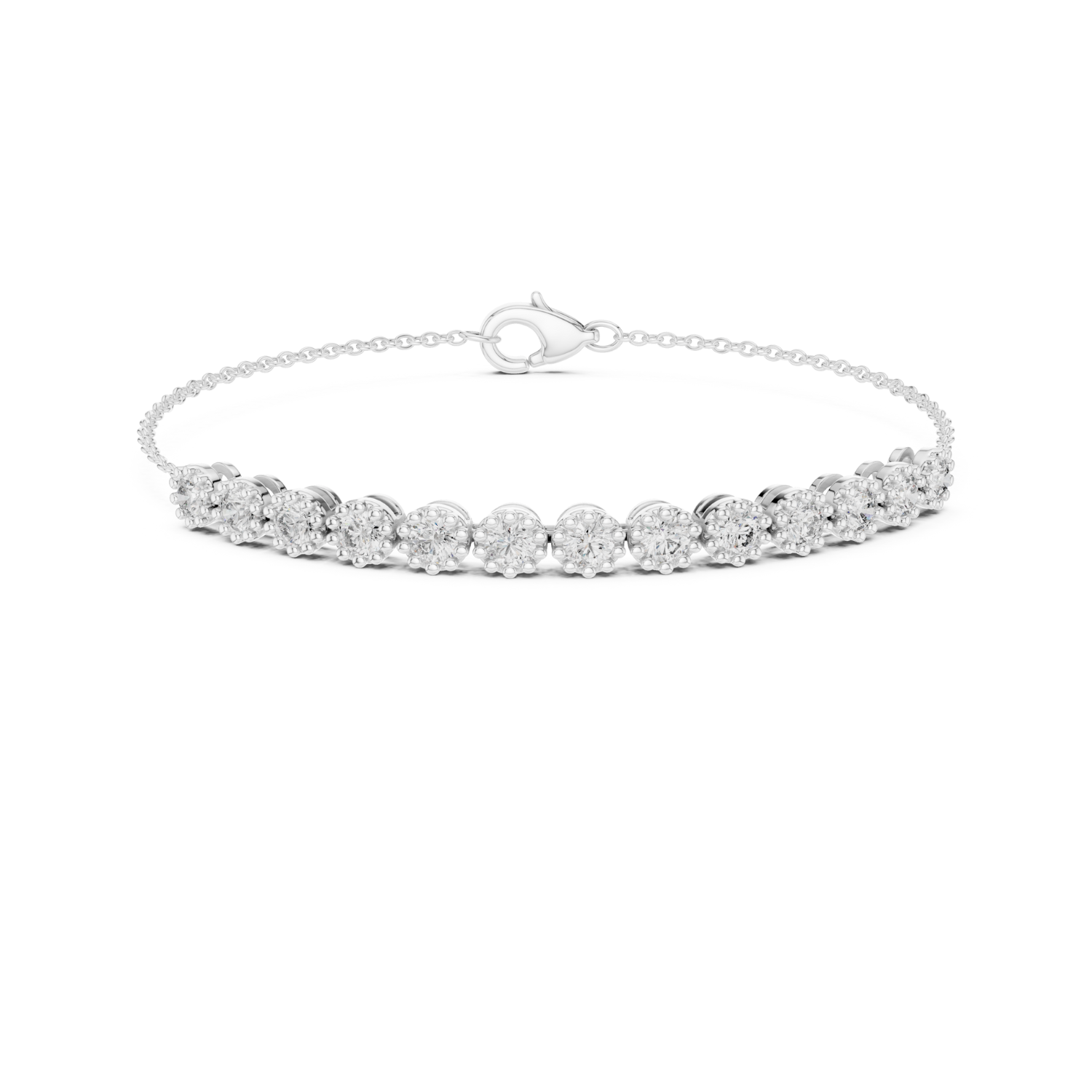 Natural Diamond  Charm Bracelet – 1.43ct EF/VS Royal Opulent Series