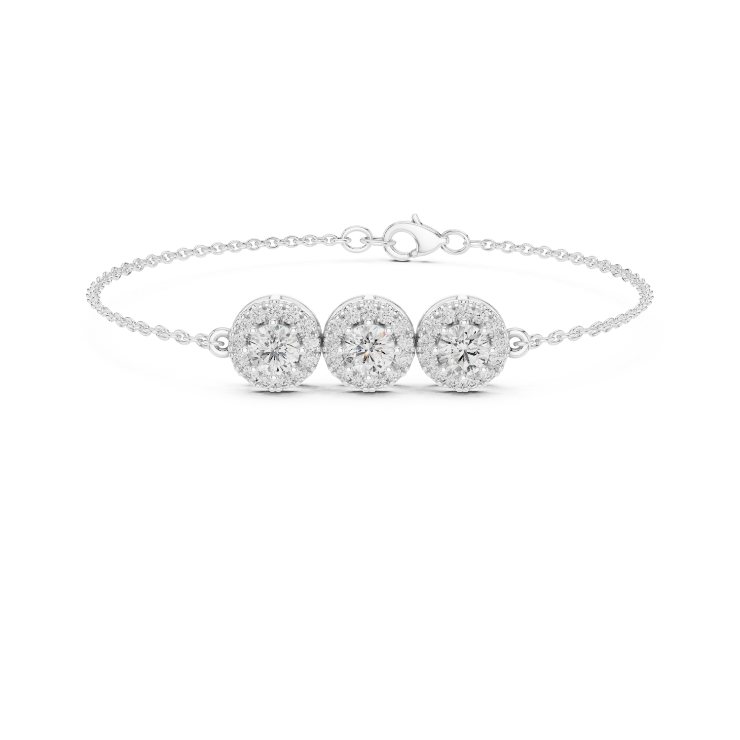 Natural Diamond Charm Bracelet – 1.29ct H/VS1 Timeless Opulence Prestige