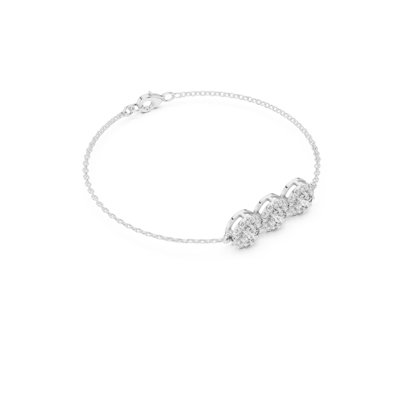 Natural Diamond Charm Bracelet – 1.29ct H/VS1 Timeless Opulence Prestige