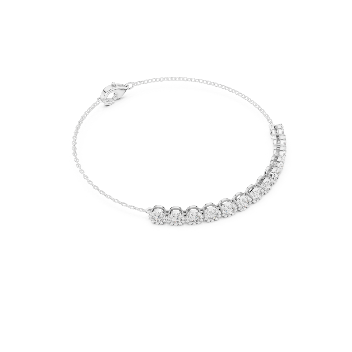 Natural Diamond  Charm Bracelet – 1.43ct EF/VS Royal Opulent Series