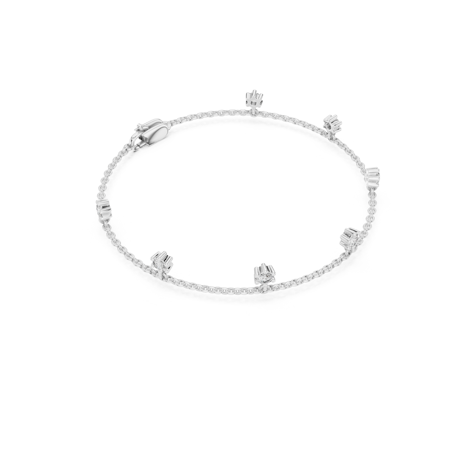 Natural Diamond Charm Bracelet –0.77ct EF/VS Grand Royal Prestige Collection